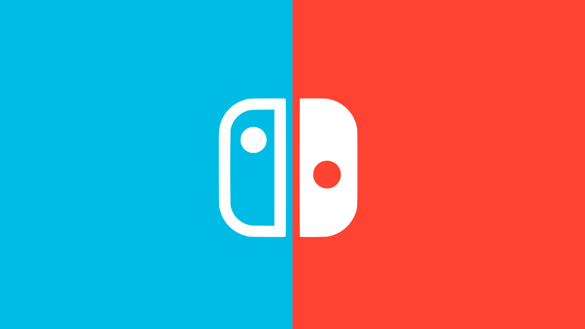 Nintendo Switch, Logo, Joy-Con, Azzurro e rosso, 16:9 Full HD, sfondo widescreen