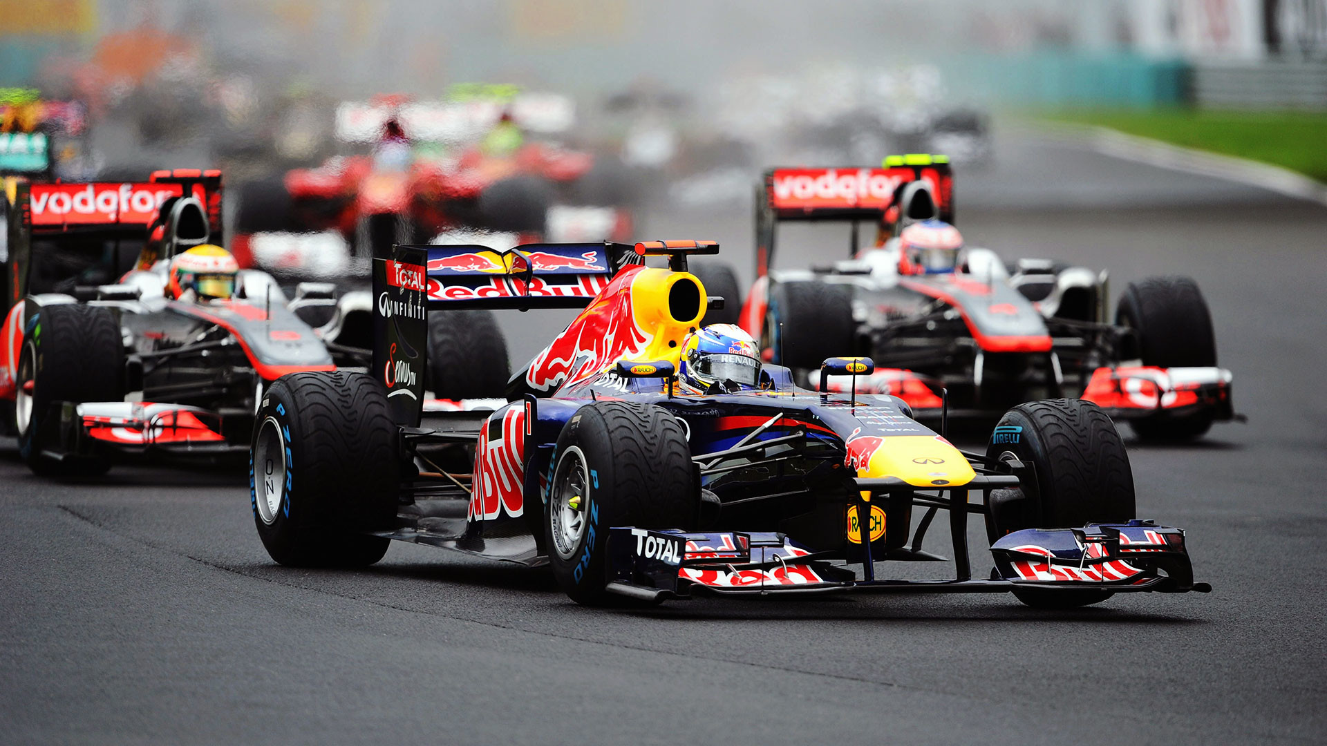 Red Bull Racing, McLaren, Vodafone, Formula 1, Gara, 16:9 Full HD, wallpaper widescreen