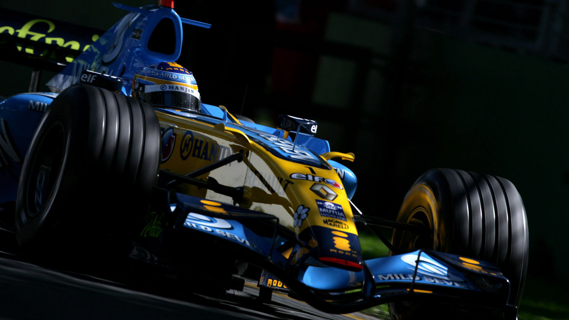Renault R26, Fernando Alonso, Renault F1, Formula 1, Primo piano, sfondo Full HD per computer