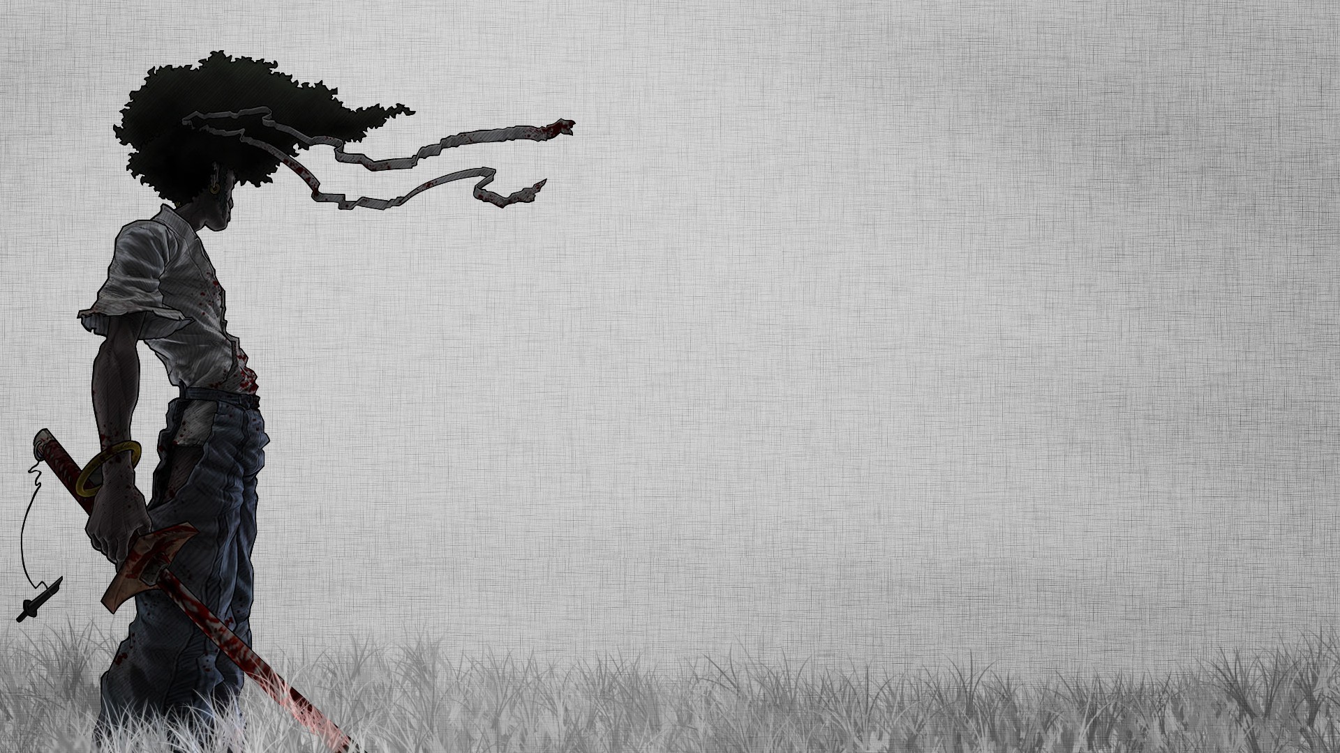 Afro Samurai, Anime, Katana, Grigio, Full HD 1080p, sfondo desktop