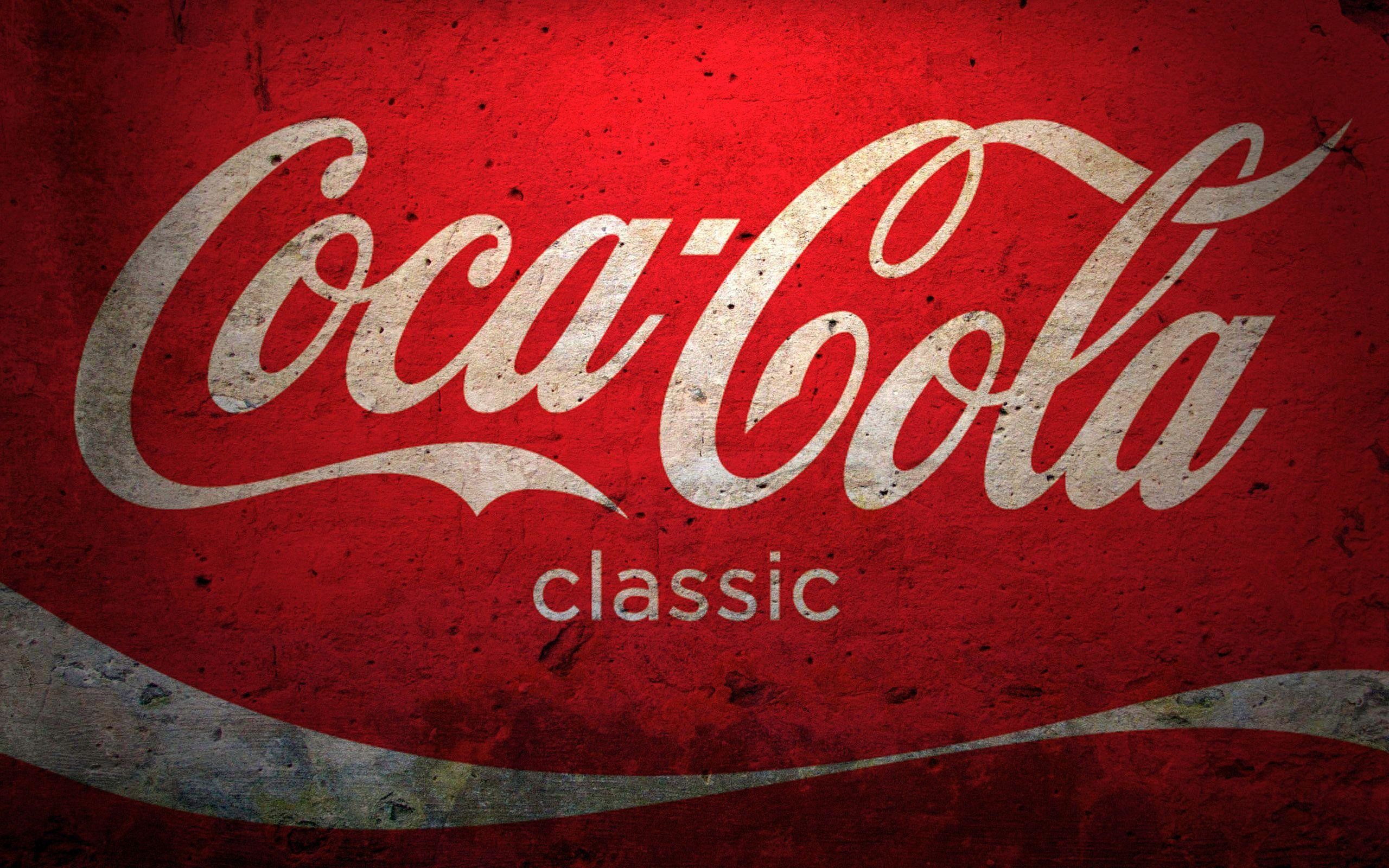 Coca-Cola Classic, Coca-Cola, Logo, Texture grunge, Sfondo rosso, wallpaper Windows 11