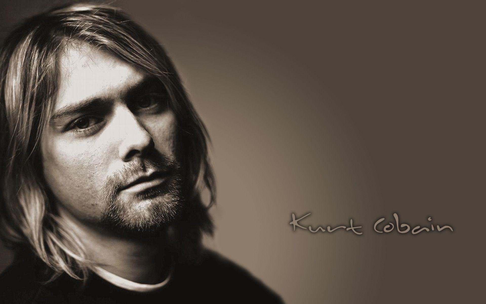Kurt Cobain, Nirvana, Ritratto, Seppia, Autografo, 1920x1200, sfondo MacBook Pro