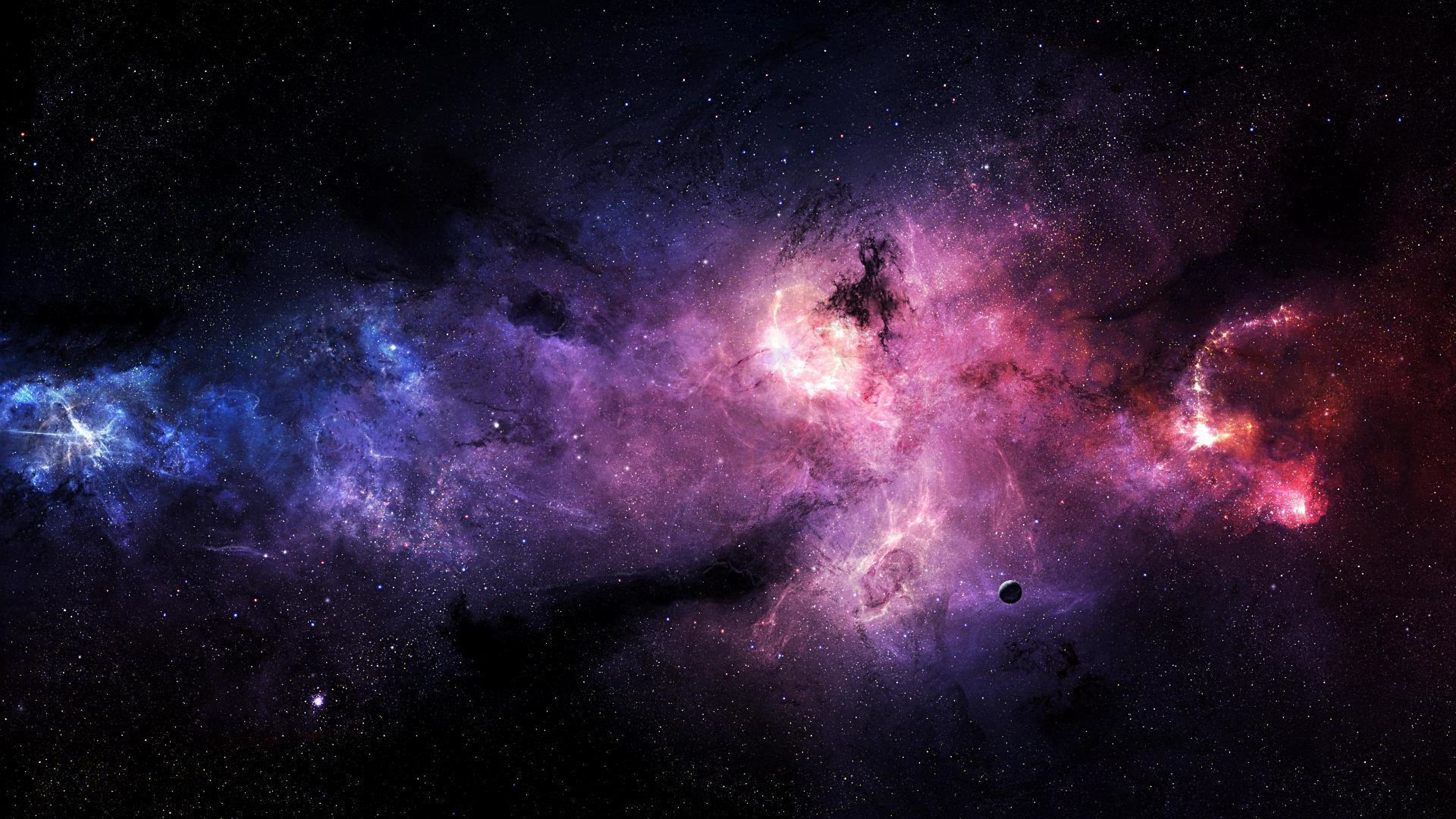 Nebulosa, Spazio, Rosa, Stelle, 3840x2160, immagine di sfondo