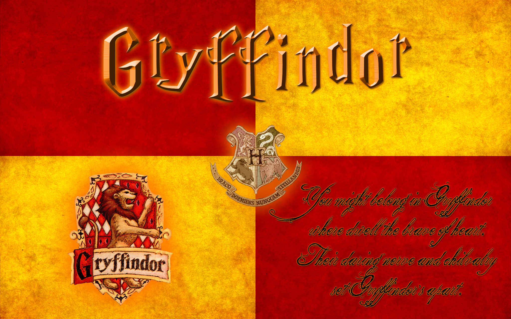 Grifondoro, Harry Potter, Stemma, Rosso e oro, 2048x1280, sfondo MacBook Pro