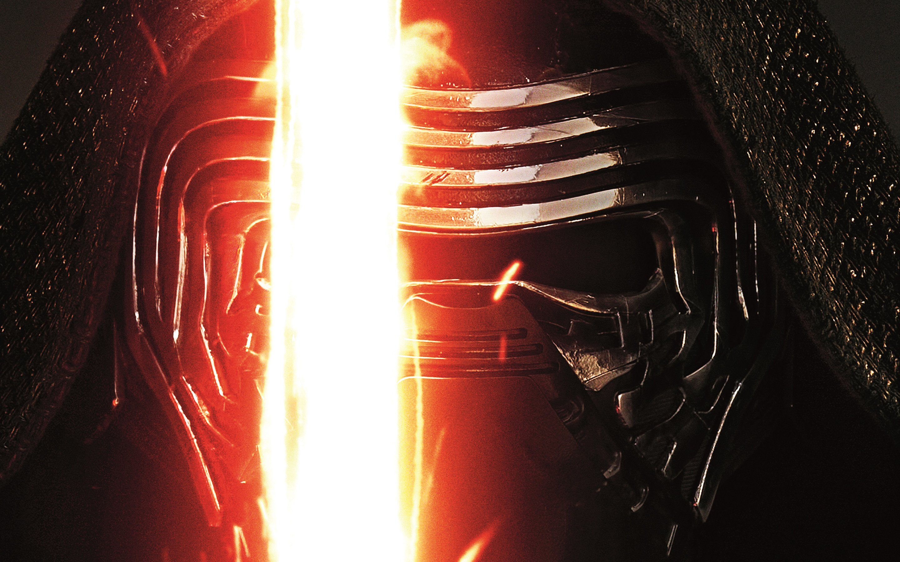 Kylo Ren, Star Wars, Maschera, Spada laser, Primo piano, 2K, sfondo per portatile