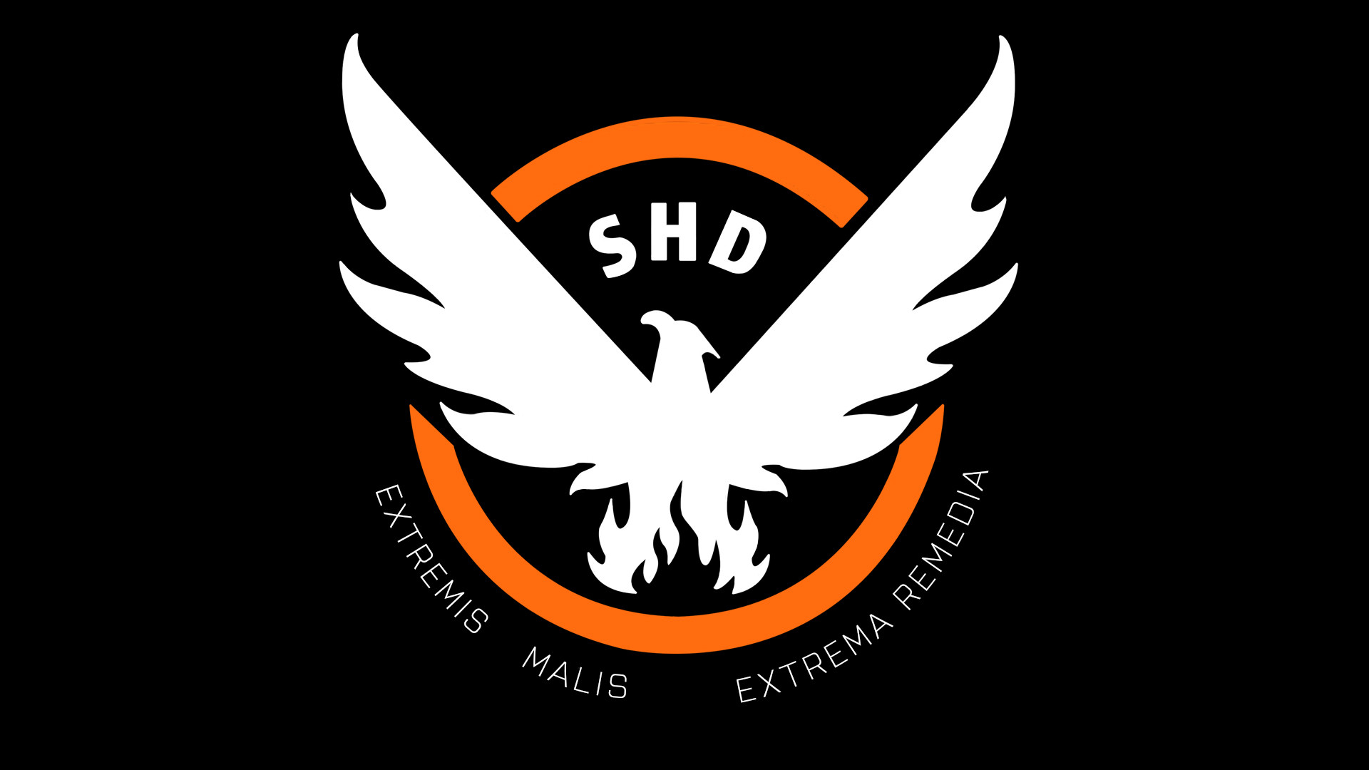 Tom Clancy's The Division, Logo SHD, Aquila, Sfondo nero, 16:9 Full HD, wallpaper widescreen