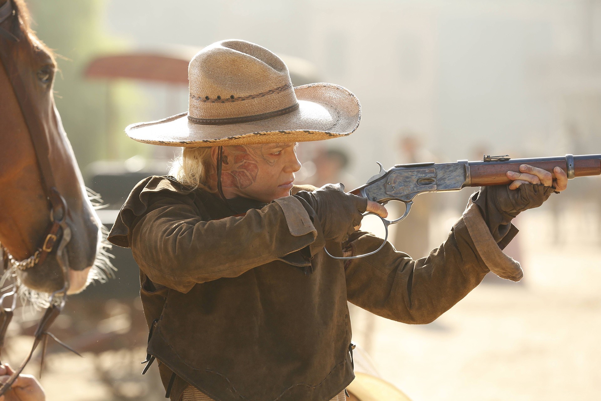 Westworld, Pistolero, Fucile, Cappello da cowboy, Full HD, sfondo per PC e portatile