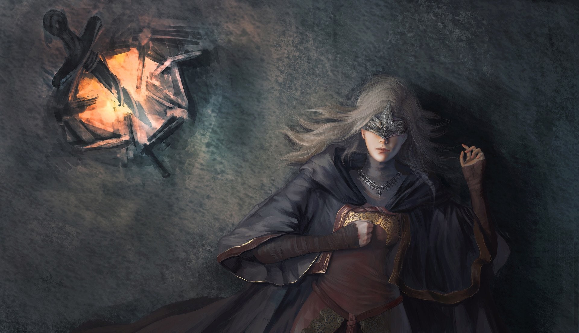 Fire Keeper, Dark Souls III, Arte digitale, Full HD, sfondo Windows 11