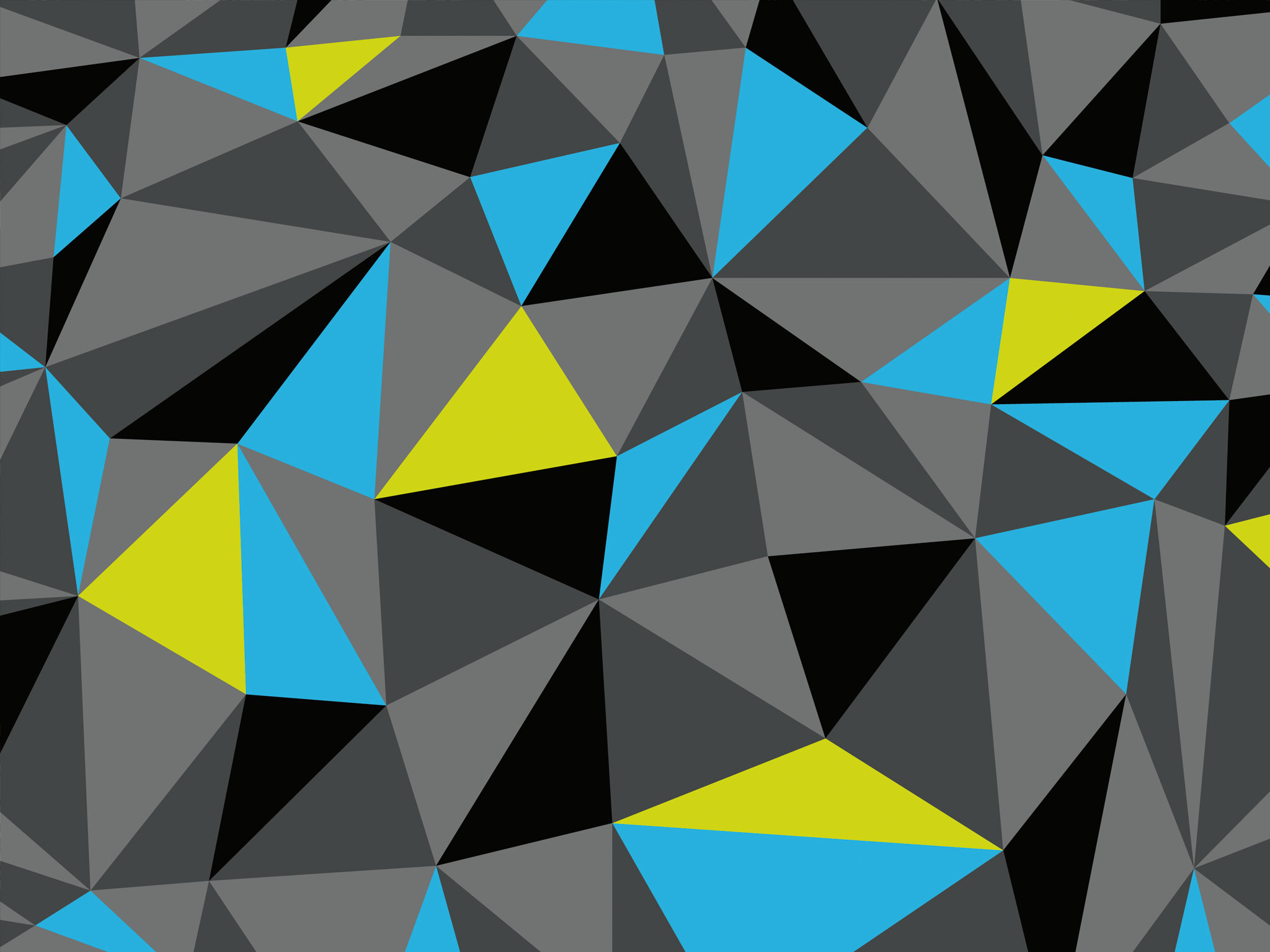 Triangoli, Grigio, Azzurro e giallo, Geometrico, Full HD, schermata di blocco iPad