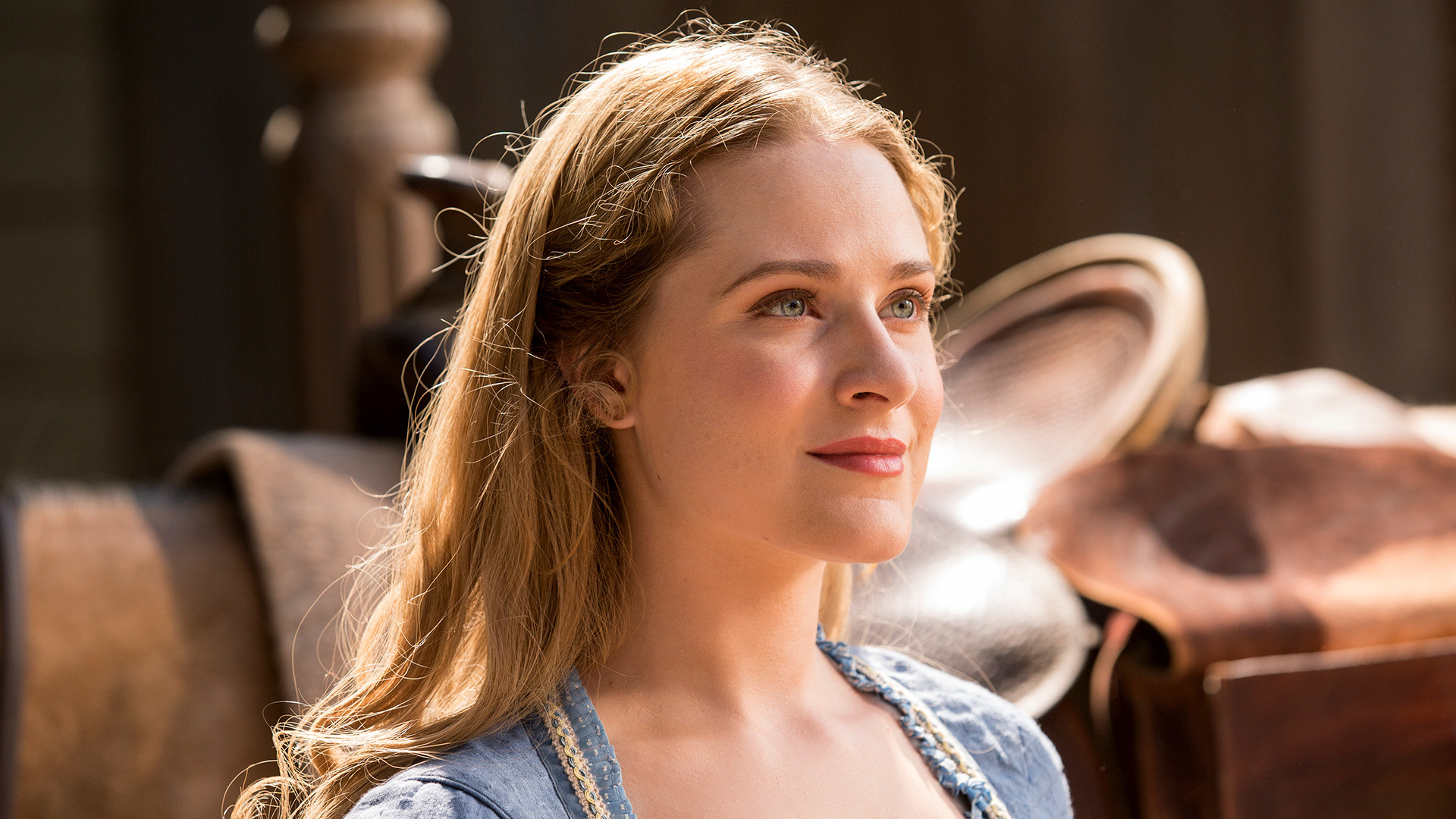 Dolores Abernathy, Evan Rachel Wood, Westworld, Sorriso, Full HD, wallpaper desktop