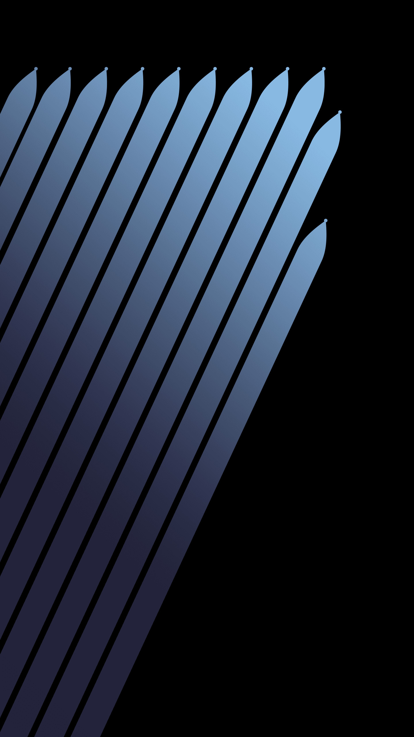 Samsung Galaxy Note 7, Strisce, Sfondo nero, Minimalismo, QHD+, schermata di blocco del cellulare
