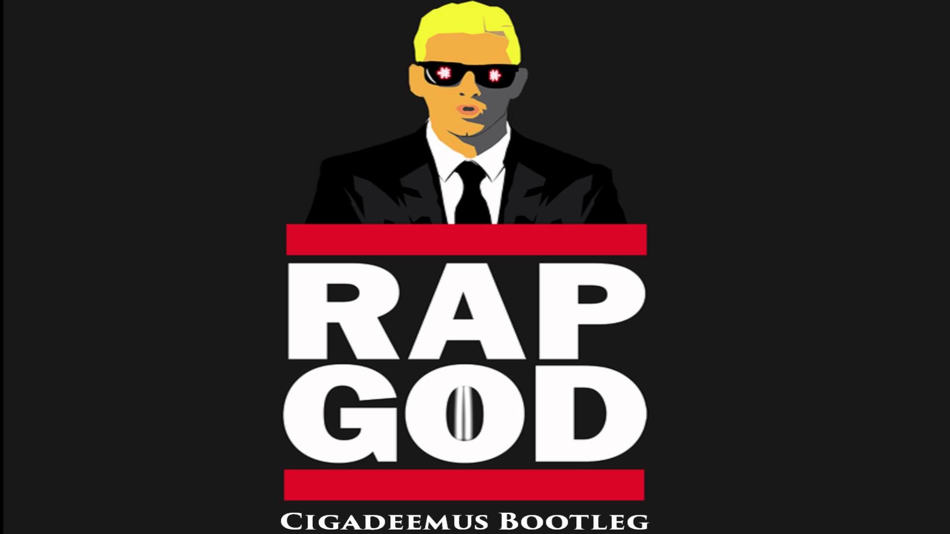 Eminem, Rap God, Illustrazione, Occhiali da sole, Full HD, sfondo per PC