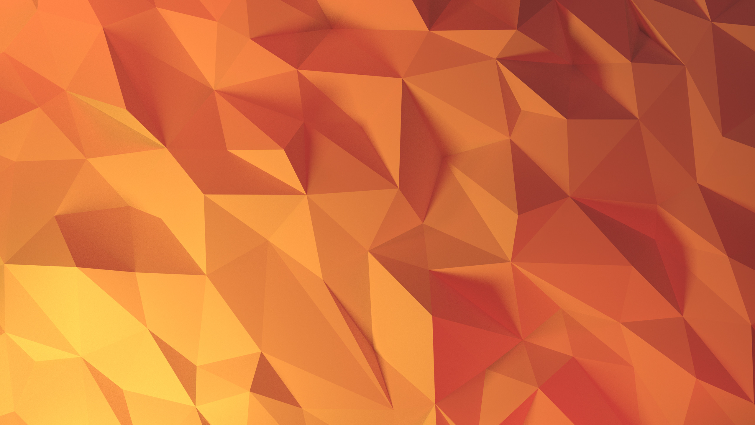 Low poly, Triangoli, Arancione, 2K, sfondo per portatile