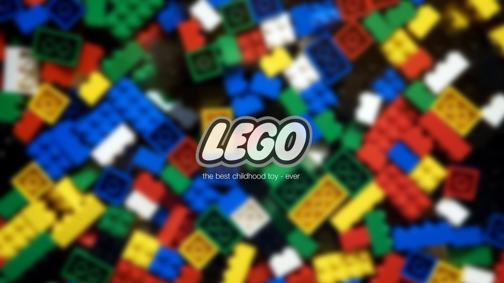 Logo LEGO, Mattoncini colorati, Bokeh, 1920x1080, sfondo per PC
