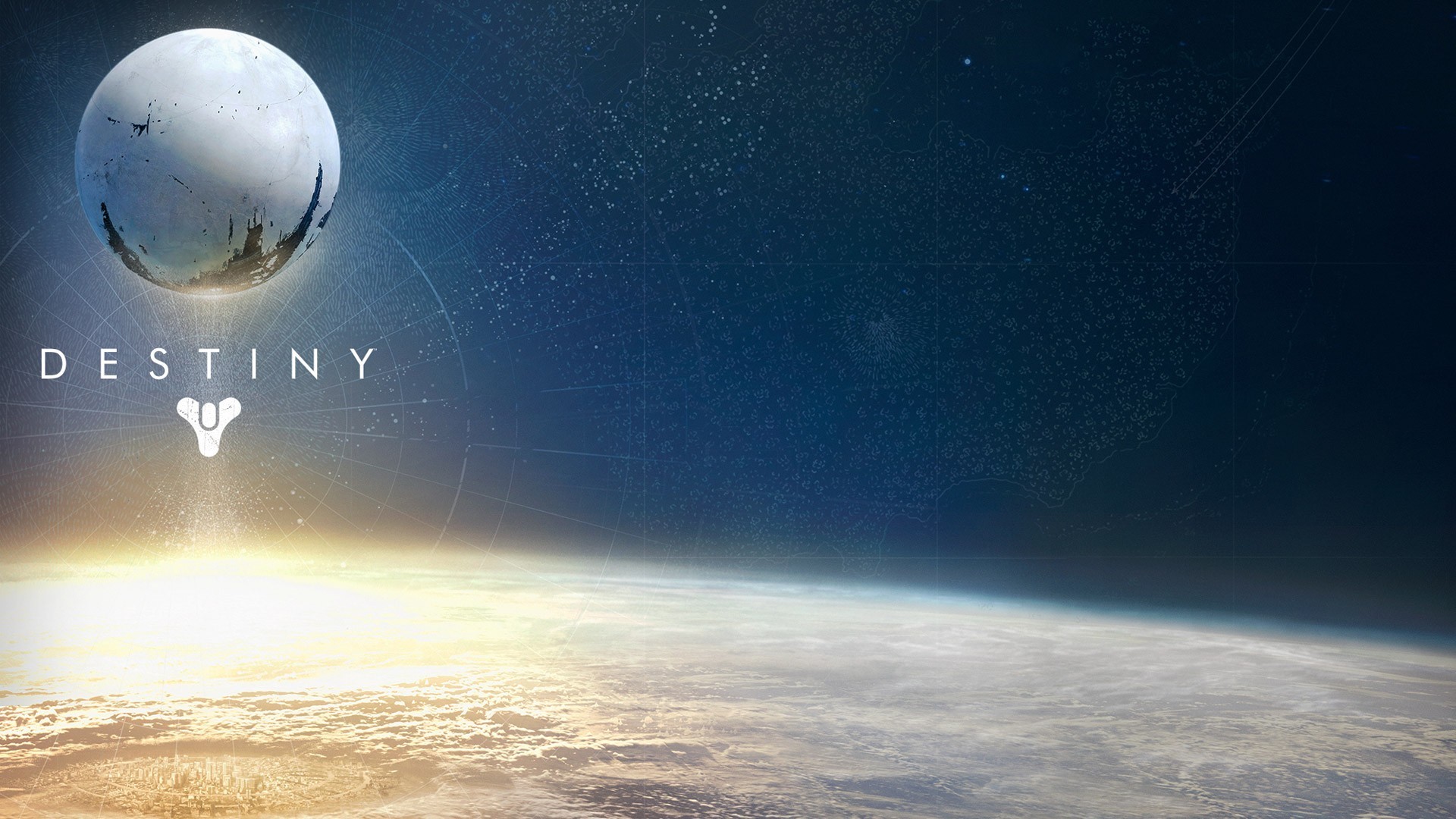 Destiny, Viaggiatore, Terra, Logo, Spazio, Full HD 1080p, sfondo desktop