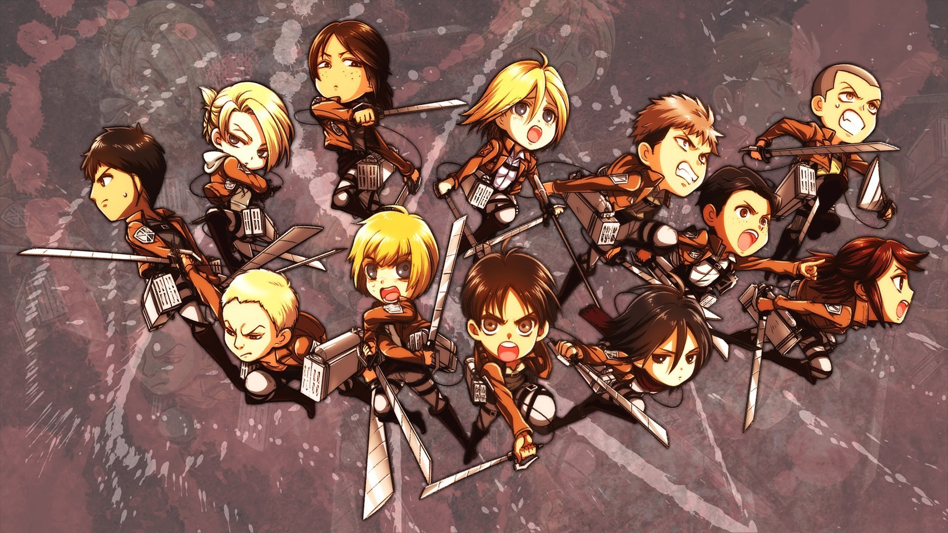 L'attacco dei giganti, Levi Ackerman, Chibi, Personaggi, 1920x1080, immagine di sfondo