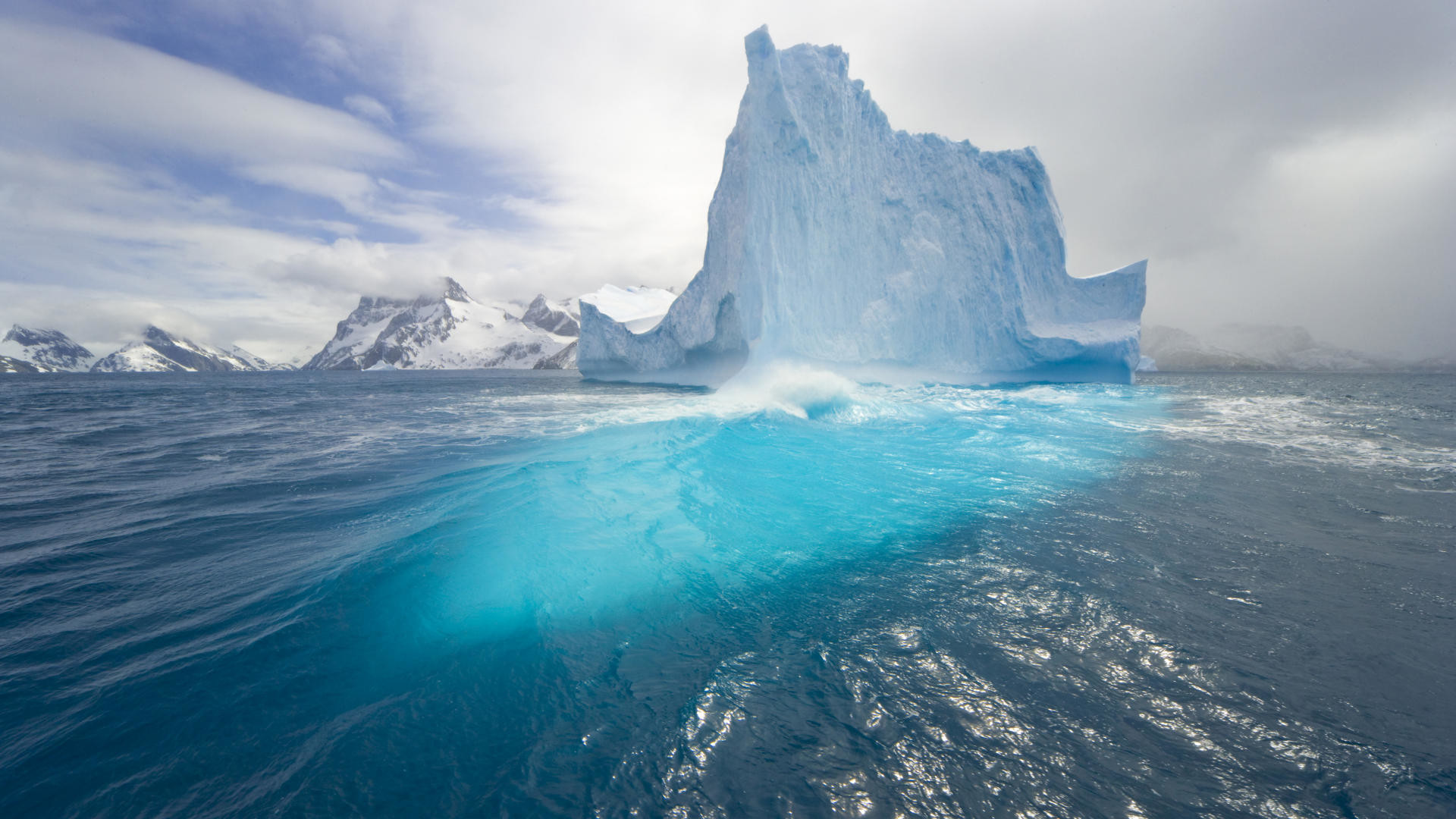 Iceberg, Mare, Antartide, Ghiaccio, sfondo per il tuo desktop