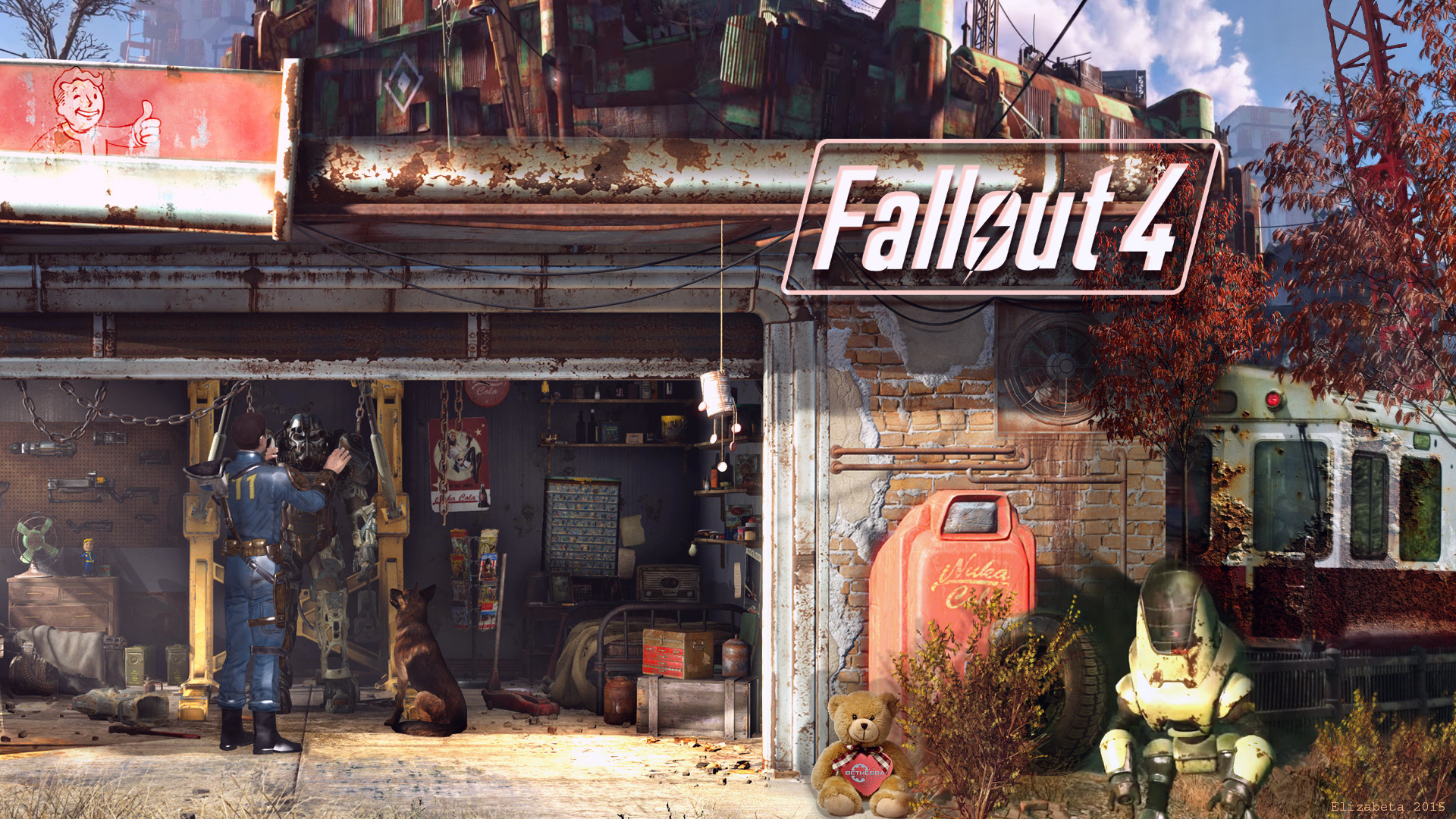 Fallout 4, Red Rocket, Codsworth, Logo, Full HD 1080p, sfondo desktop