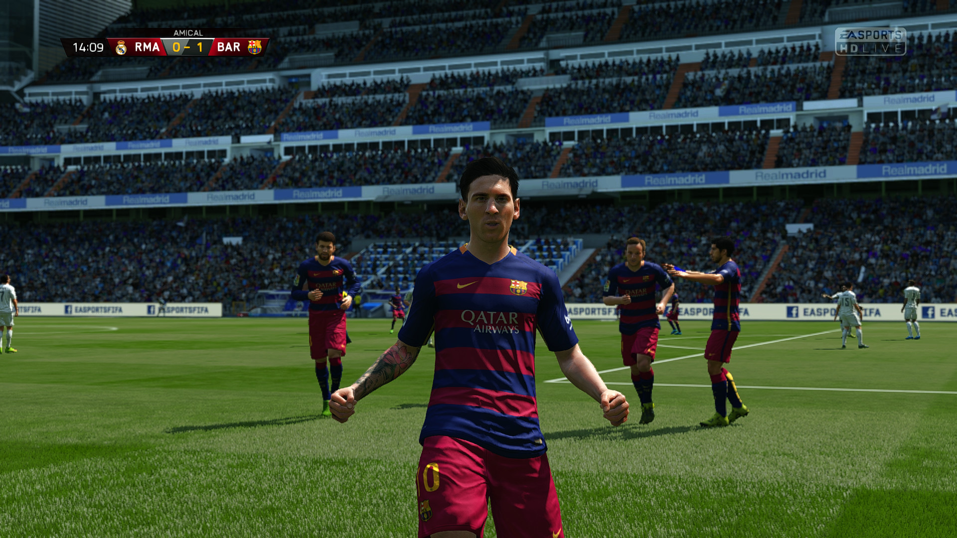 Lionel Messi, FC Barcelona, FIFA 16, Gameplay, Stadio, Full HD, sfondo per PC e portatile