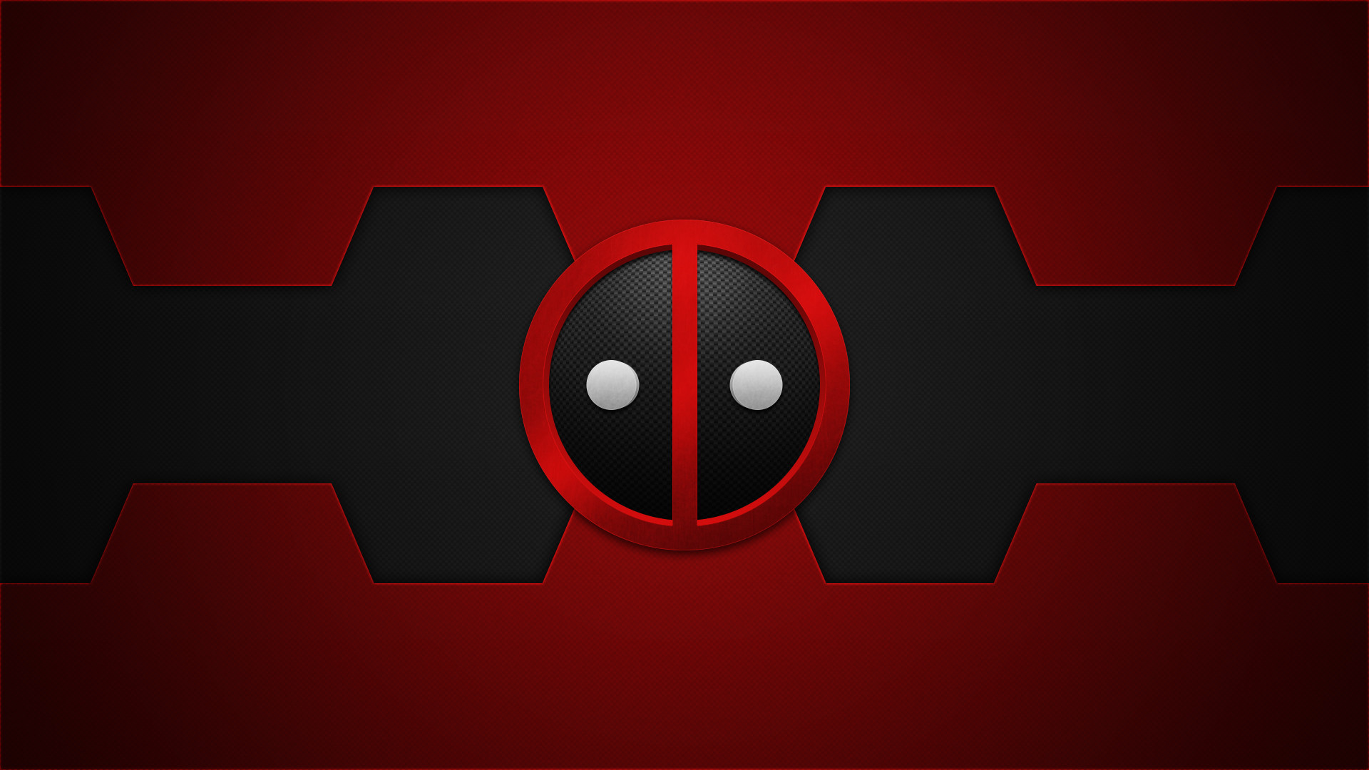 Deadpool, Logo, Rosso e nero, Cintura, Full HD, sfondo per PC e portatile