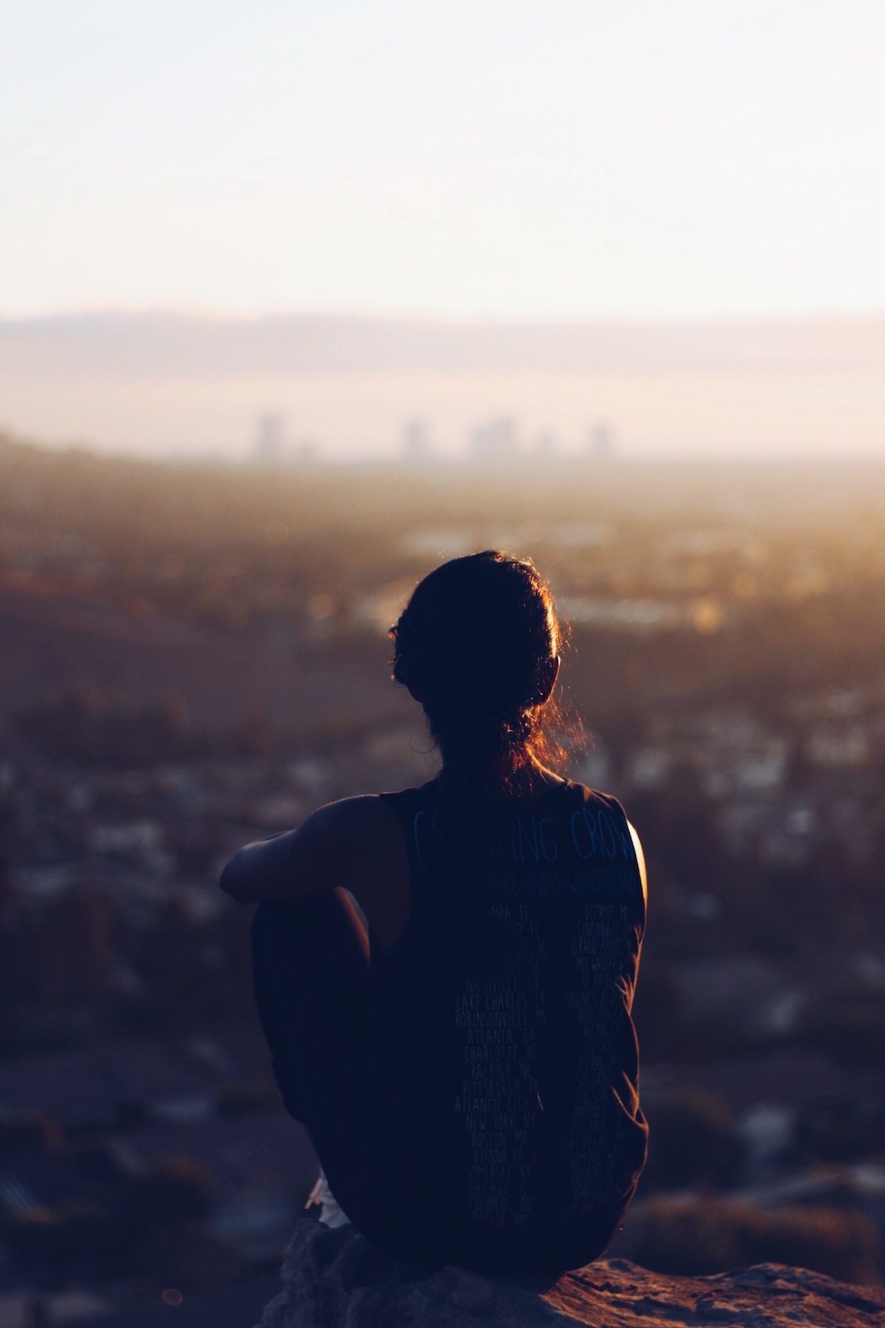Meditazione, Contemplazione, Panorama urbano, Alba, sfondo per iPhone e Android
