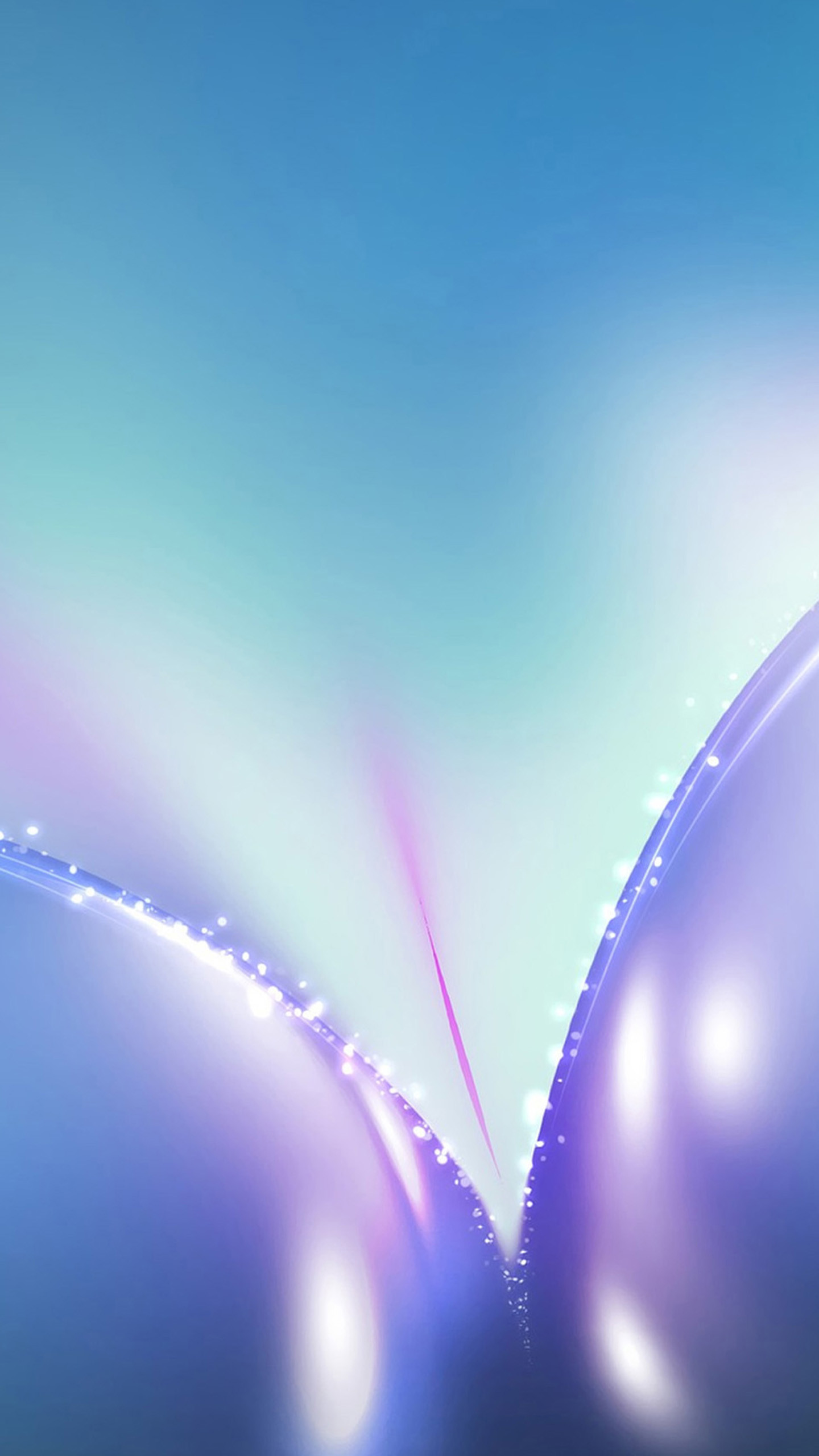 Curve astratte, Riflessi, Azzurro e viola, sfondo Samsung