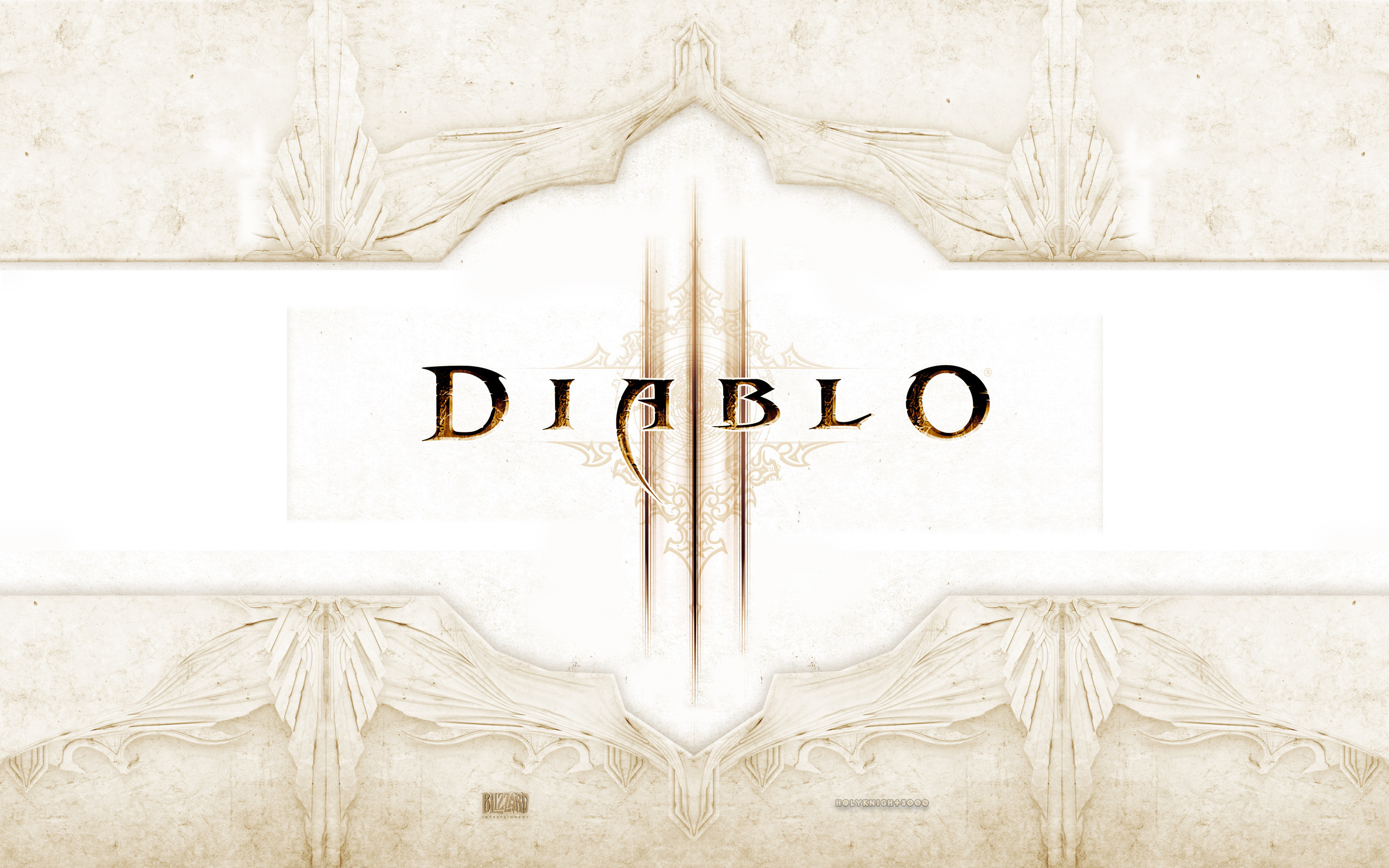 Diablo III, Logo, Sfondo bianco, 2K, wallpaper per portatile