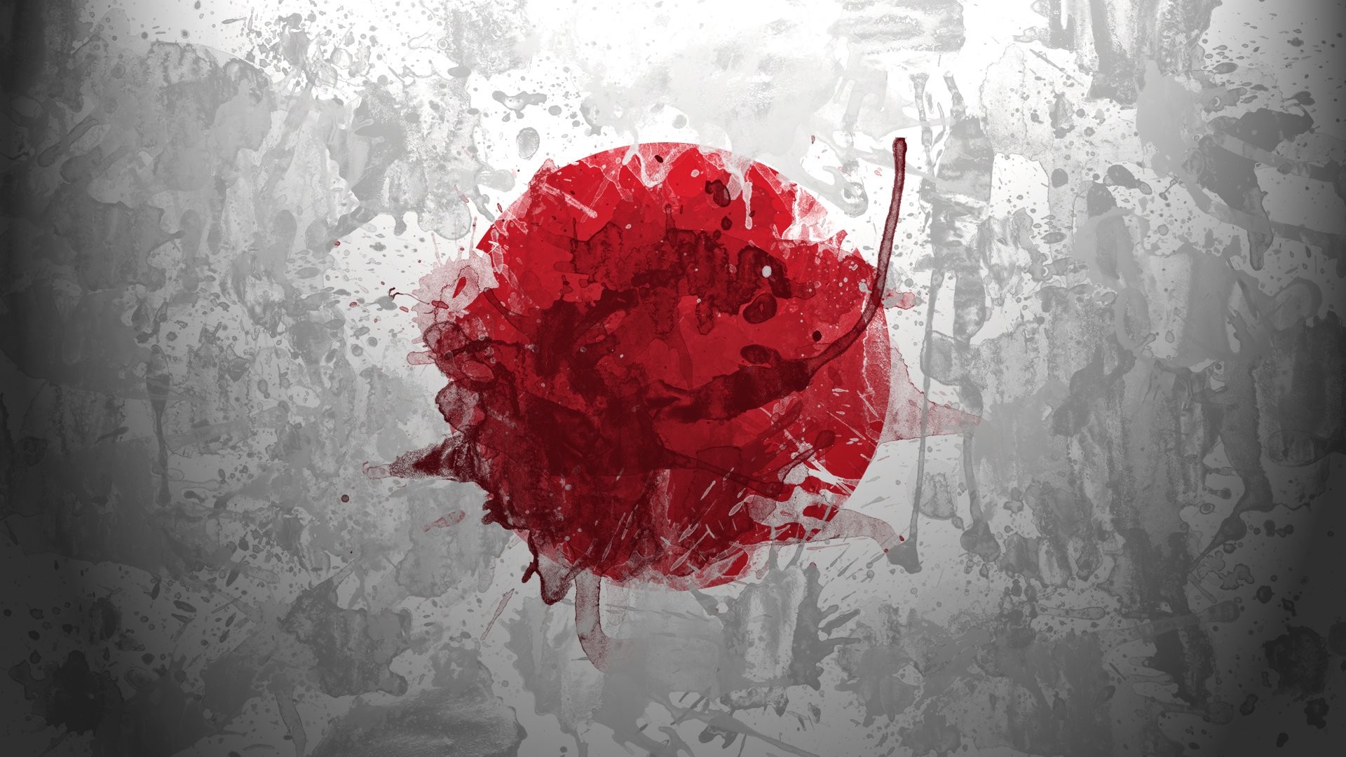 Bandiera del Giappone, Hinomaru, Grunge, Rosso, Giappone, 1920x1080, immagine di sfondo