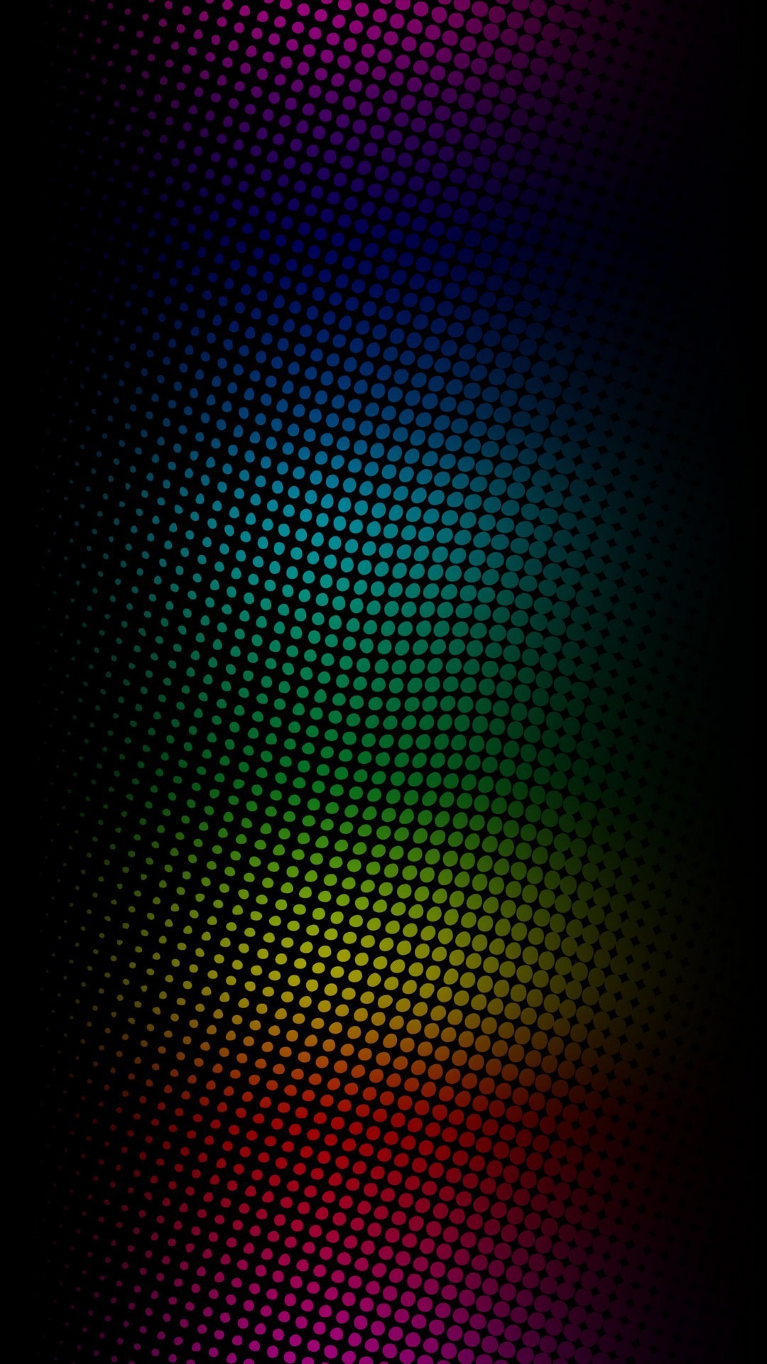 Puntini, Arcobaleno, Sfondo nero, wallpaper per desktop