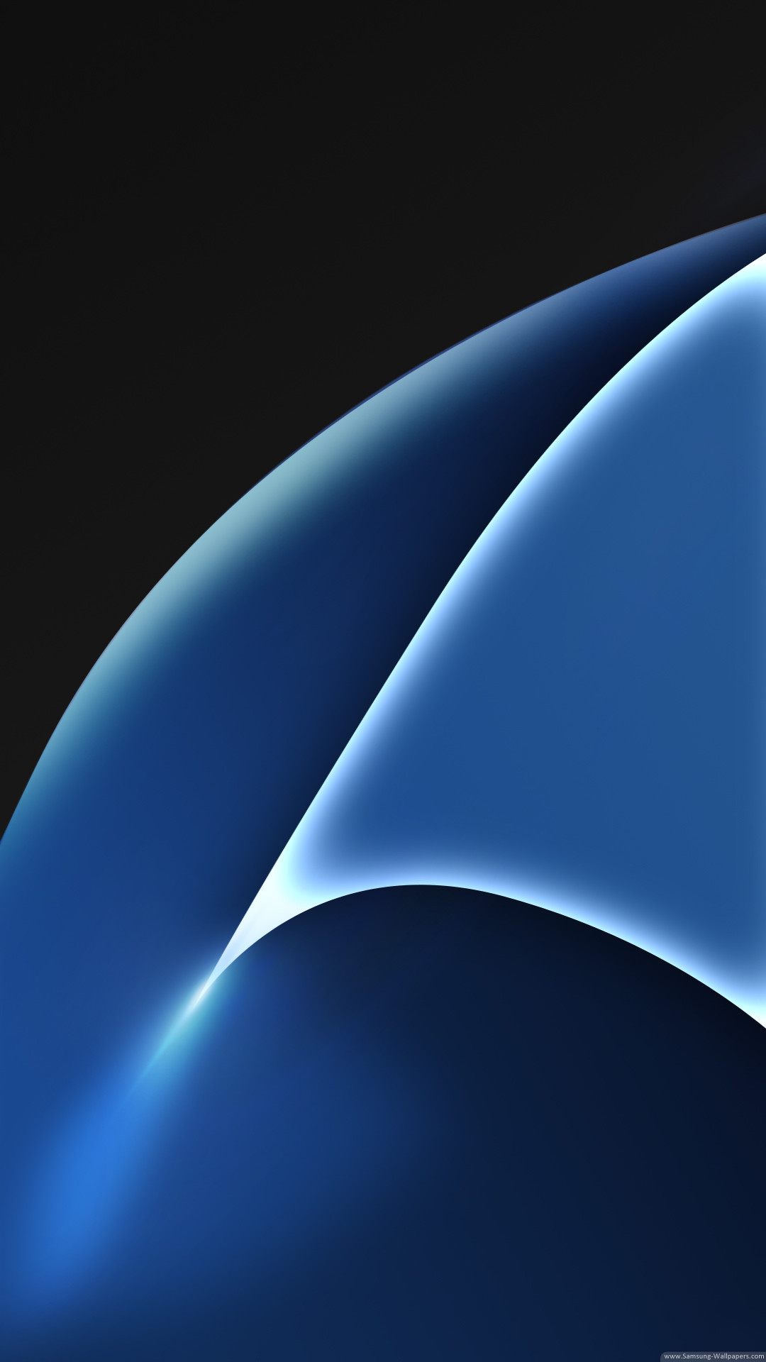 Samsung Galaxy S7, Curve, Blu, Sfondo nero, Full HD, wallpaper per smartphone