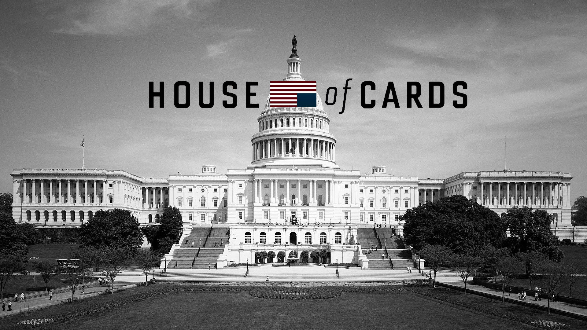 House of Cards, Campidoglio, Washington, Bianco e nero, 16:9 Full HD, sfondo widescreen