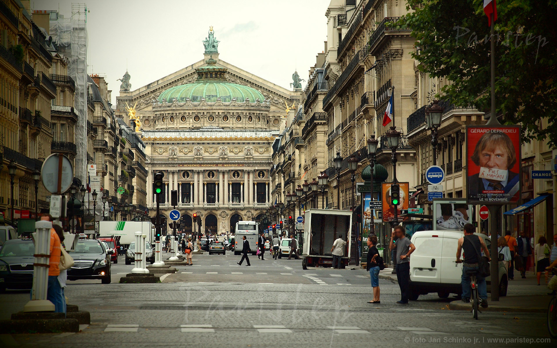 Opéra Garnier, Avenue de l'Opéra, Parigi, Strada, 1920x1200, sfondo per PC