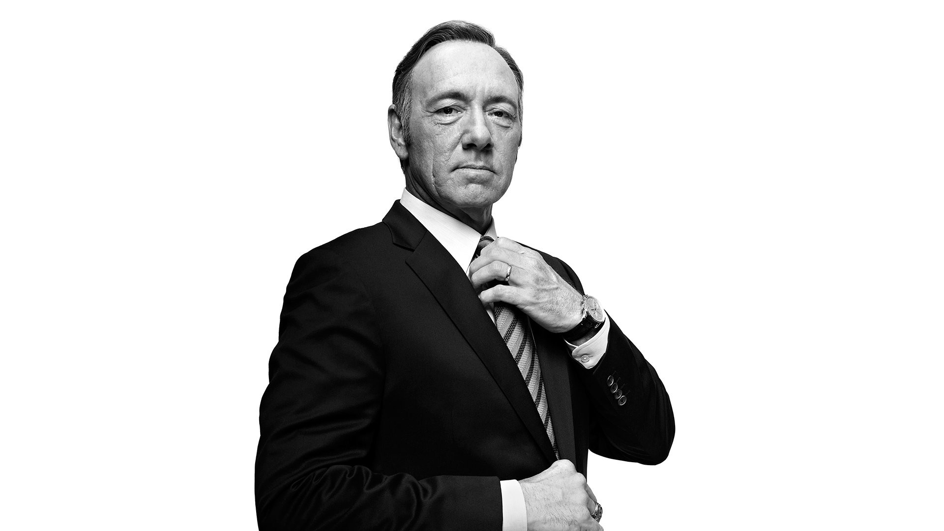 Frank Underwood, Kevin Spacey, House of Cards, Abito scuro, Sfondo bianco, wallpaper per portatile