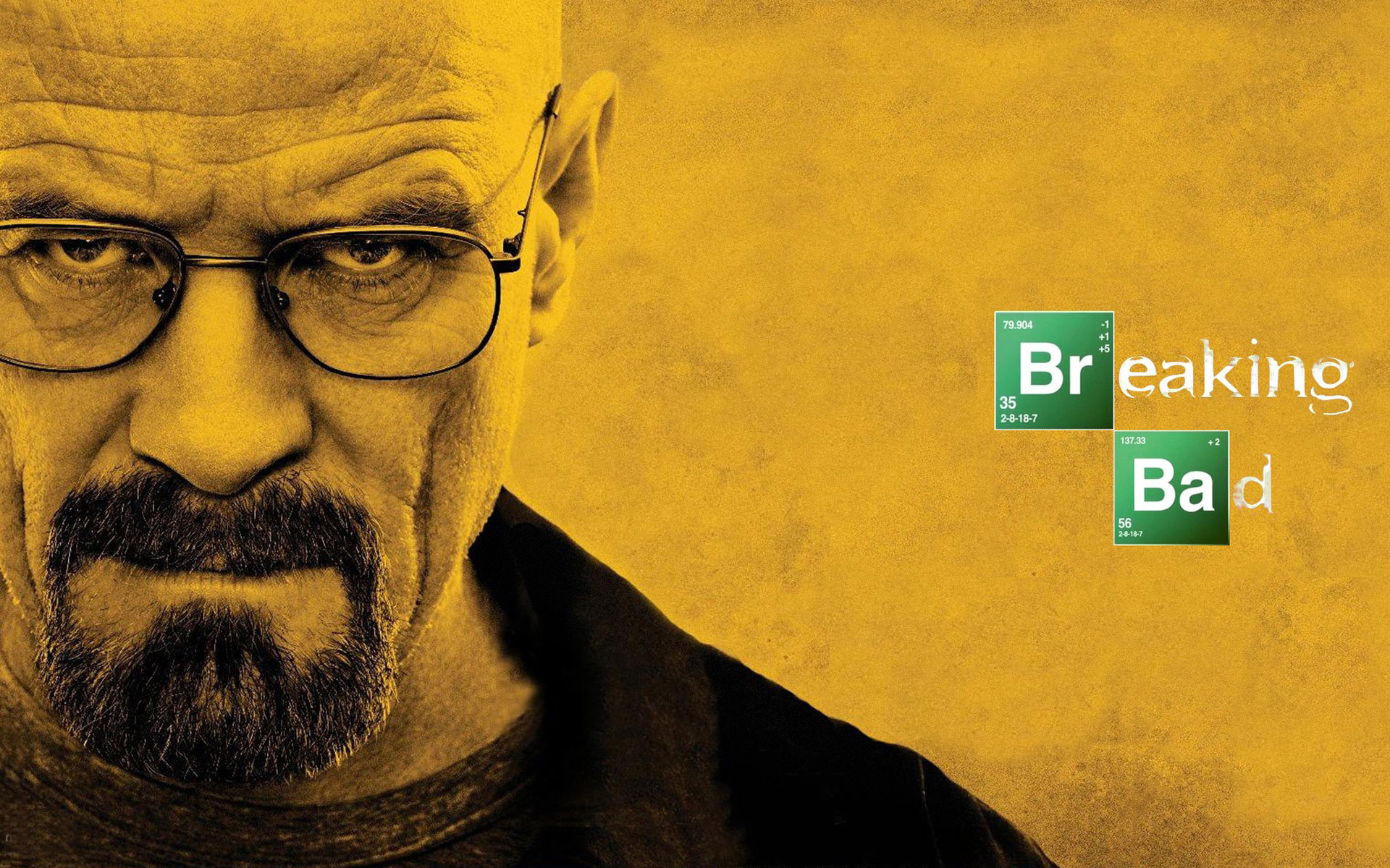 Walter White, Bryan Cranston, Breaking Bad, Logo, Giallo, 16:10 Full HD, sfondo widescreen