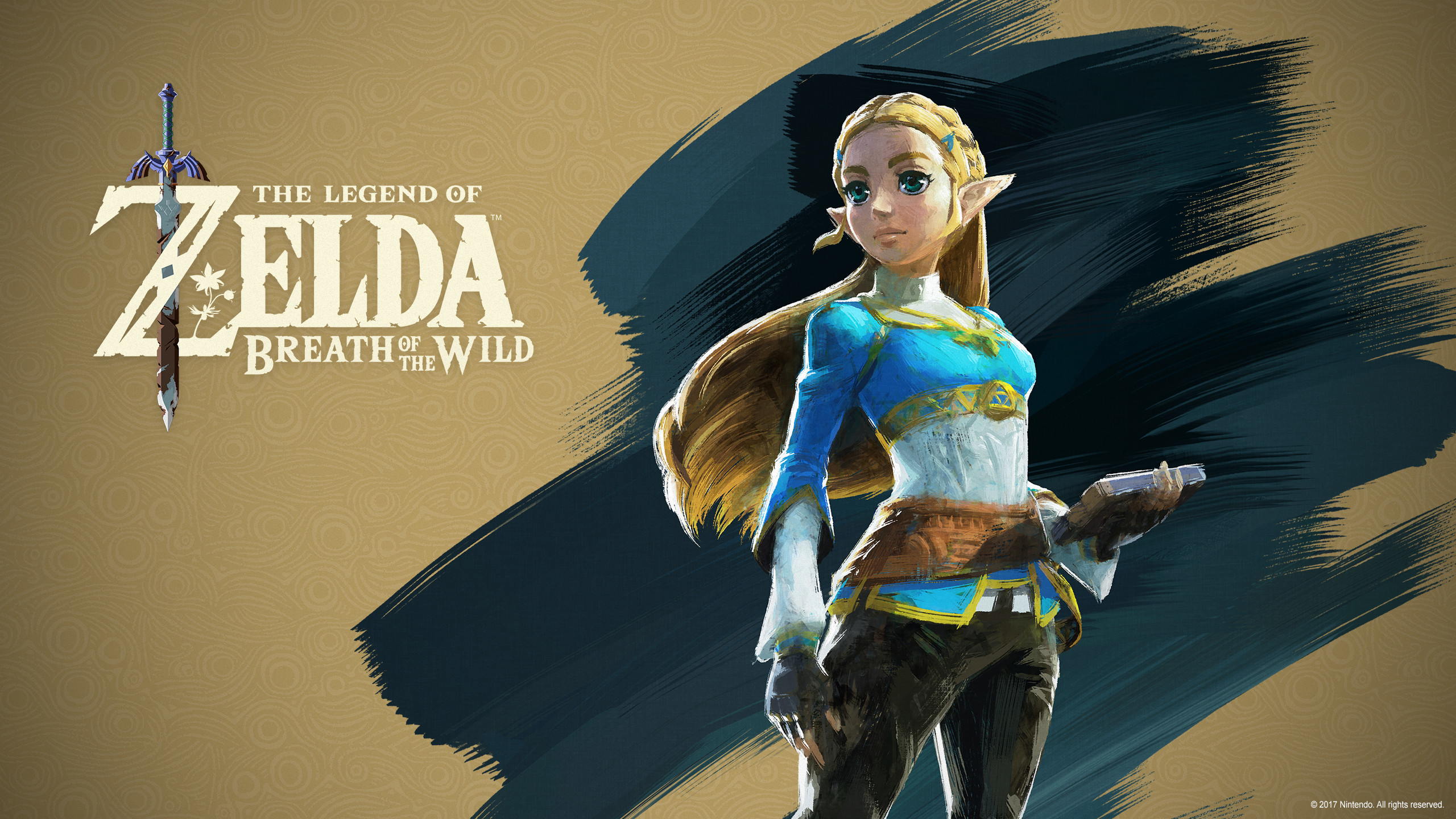 Principessa Zelda, The Legend of Zelda: Breath of the Wild, Logo, sfondo desktop 1440p