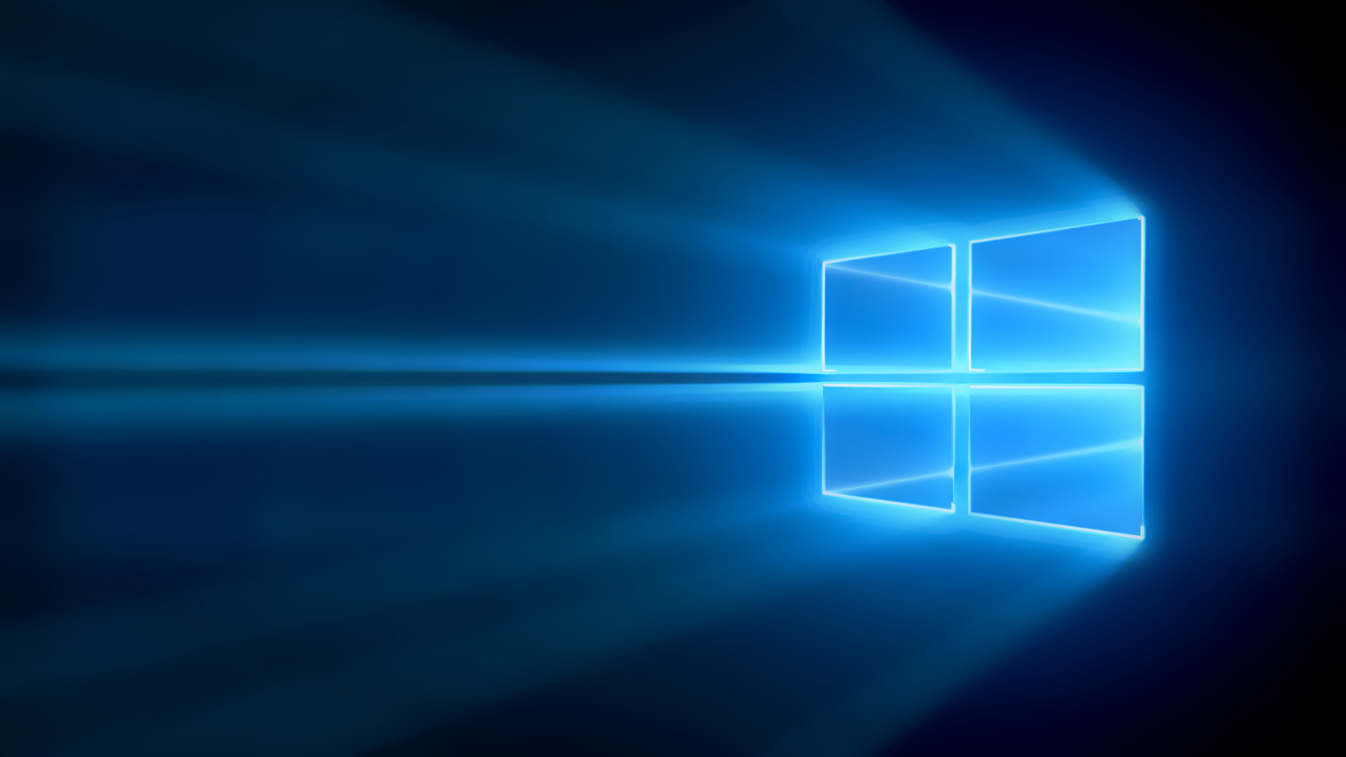 Windows 10, Logo Windows, Luce blu, 16:9 Full HD, sfondo widescreen
