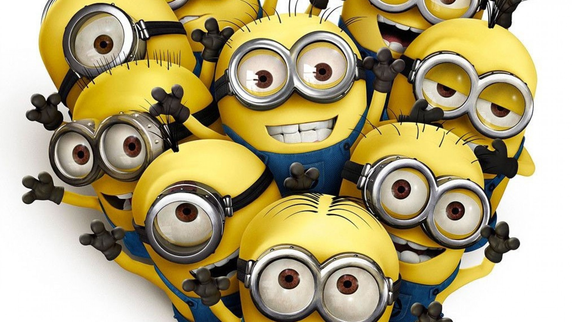 Minion, Folla, Primo piano, Full HD, sfondo Windows 11