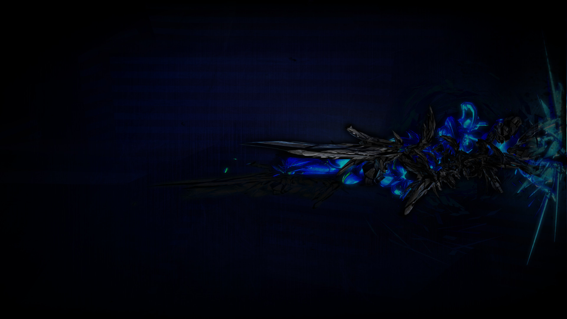 Astratto, Blu, Sfondo nero, Arte digitale, 16:9 Full HD, wallpaper widescreen