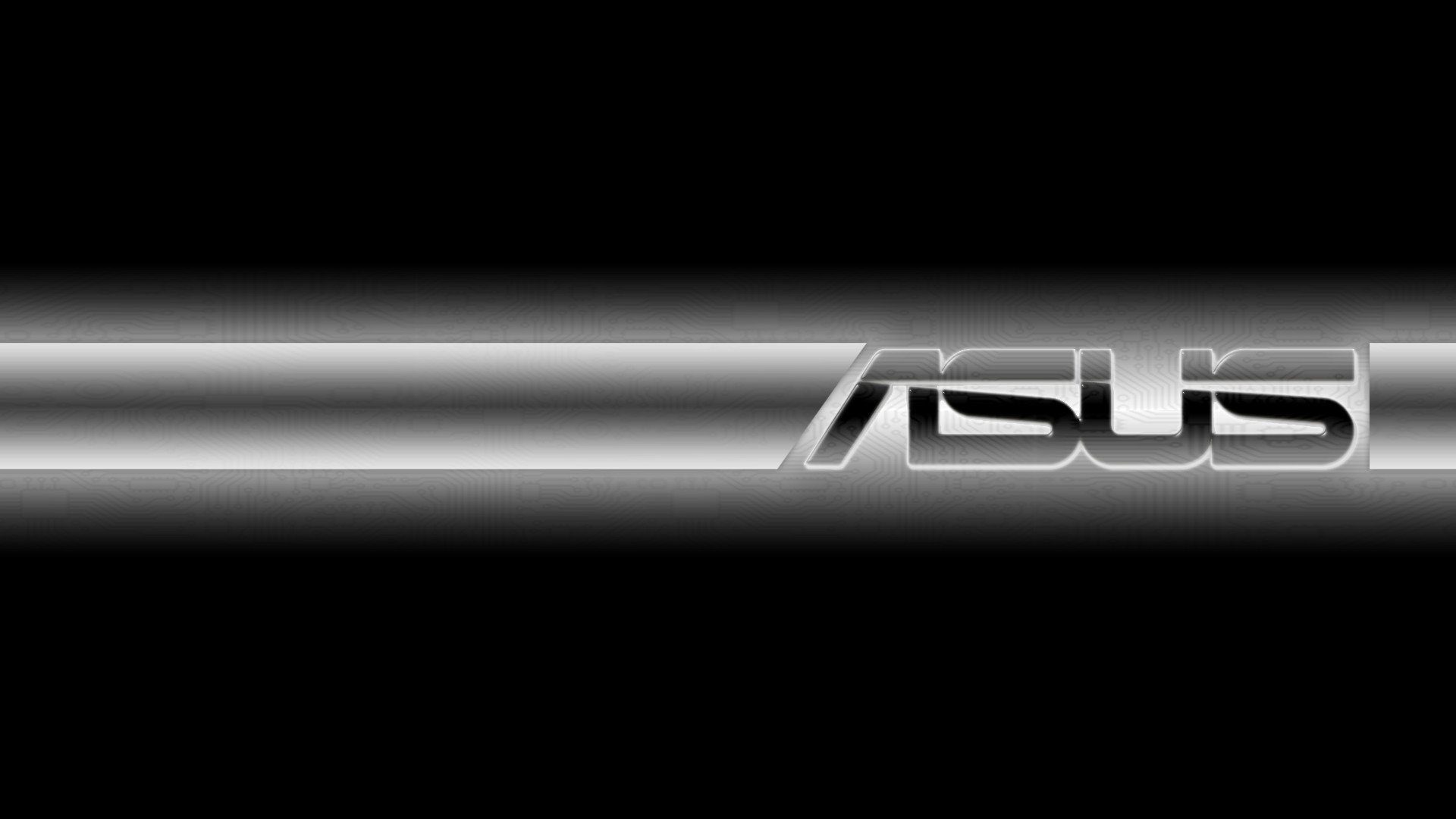 Logo Asus, Asus, Striscia metallica, Sfondo nero, Full HD, wallpaper per portatile