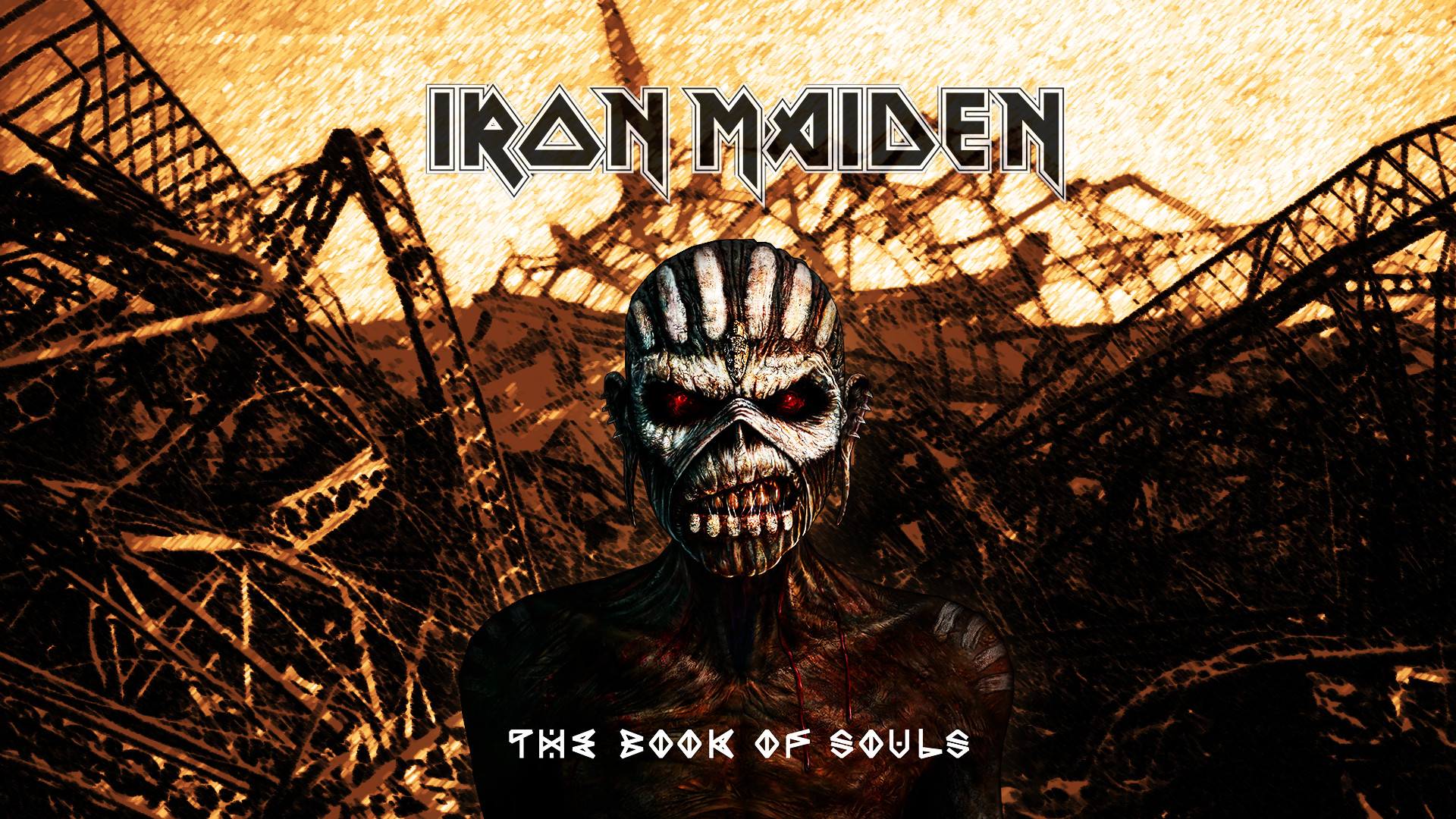 Eddie, The Book of Souls, Iron Maiden, Logo, Rovine, Full HD, wallpaper per portatile