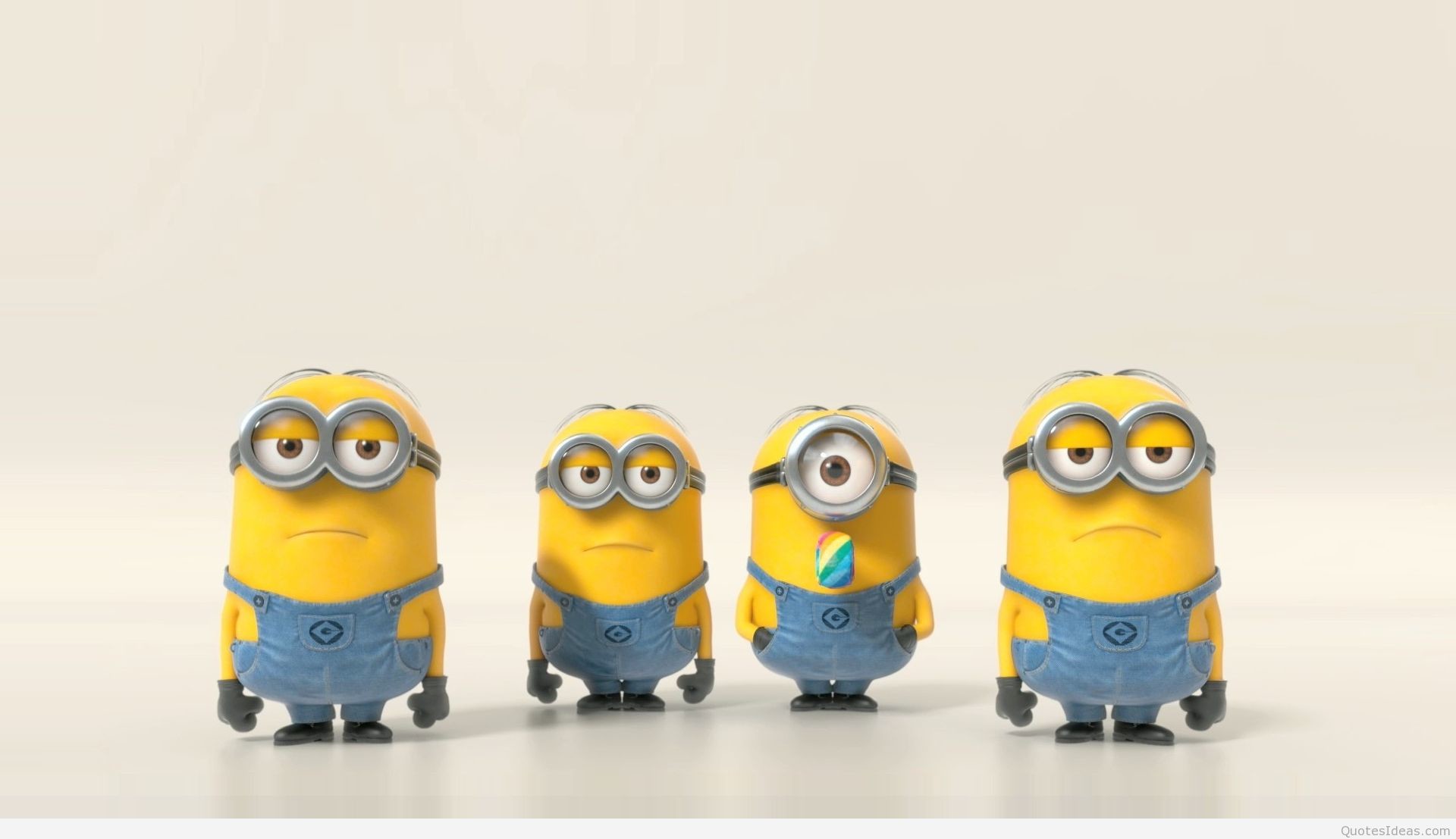 Minions, Gruppo, Sfondo crema, Full HD, wallpaper per portatile