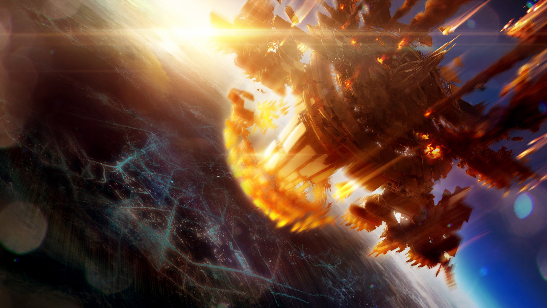 StarCraft II, Astronave, Esplosione, Spazio, Full HD, sfondo desktop