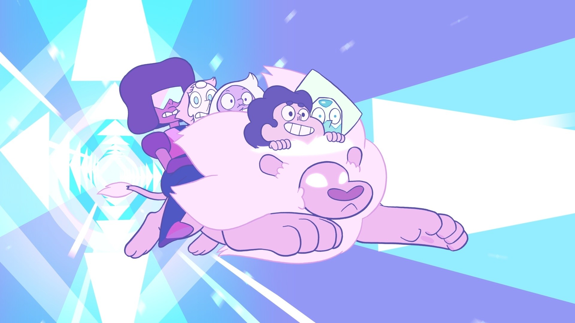 Steven, Lion, Garnet, Ametista, Perla, Steven Universe, Full HD, wallpaper per computer