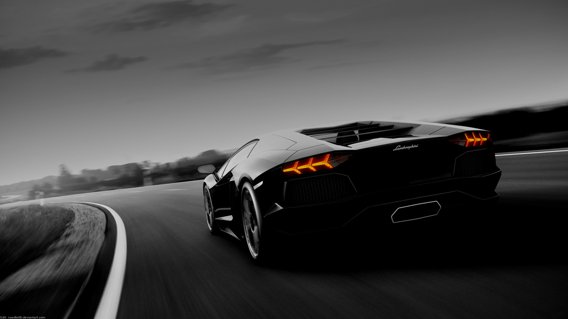 Lamborghini Aventador, Auto sportiva, Bianco e nero, 1920x1080, sfondo per PC