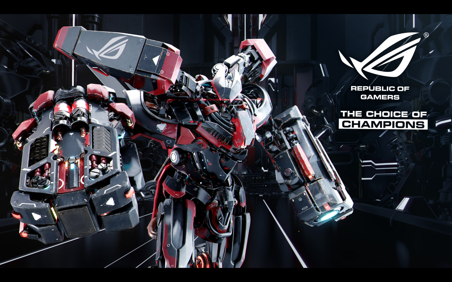 ASUS ROG, The Choice of Champions, Mech, Robot, 1920x1200, sfondo MacBook Pro