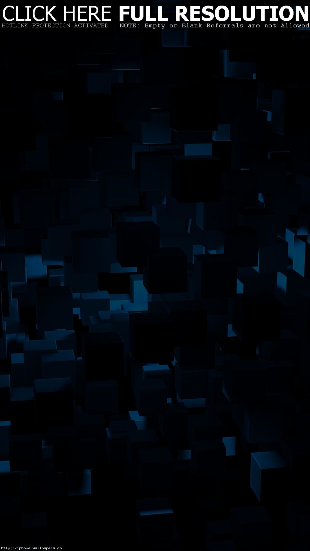 Cubi, Astratto, Blu scuro, sfondo Android verticale