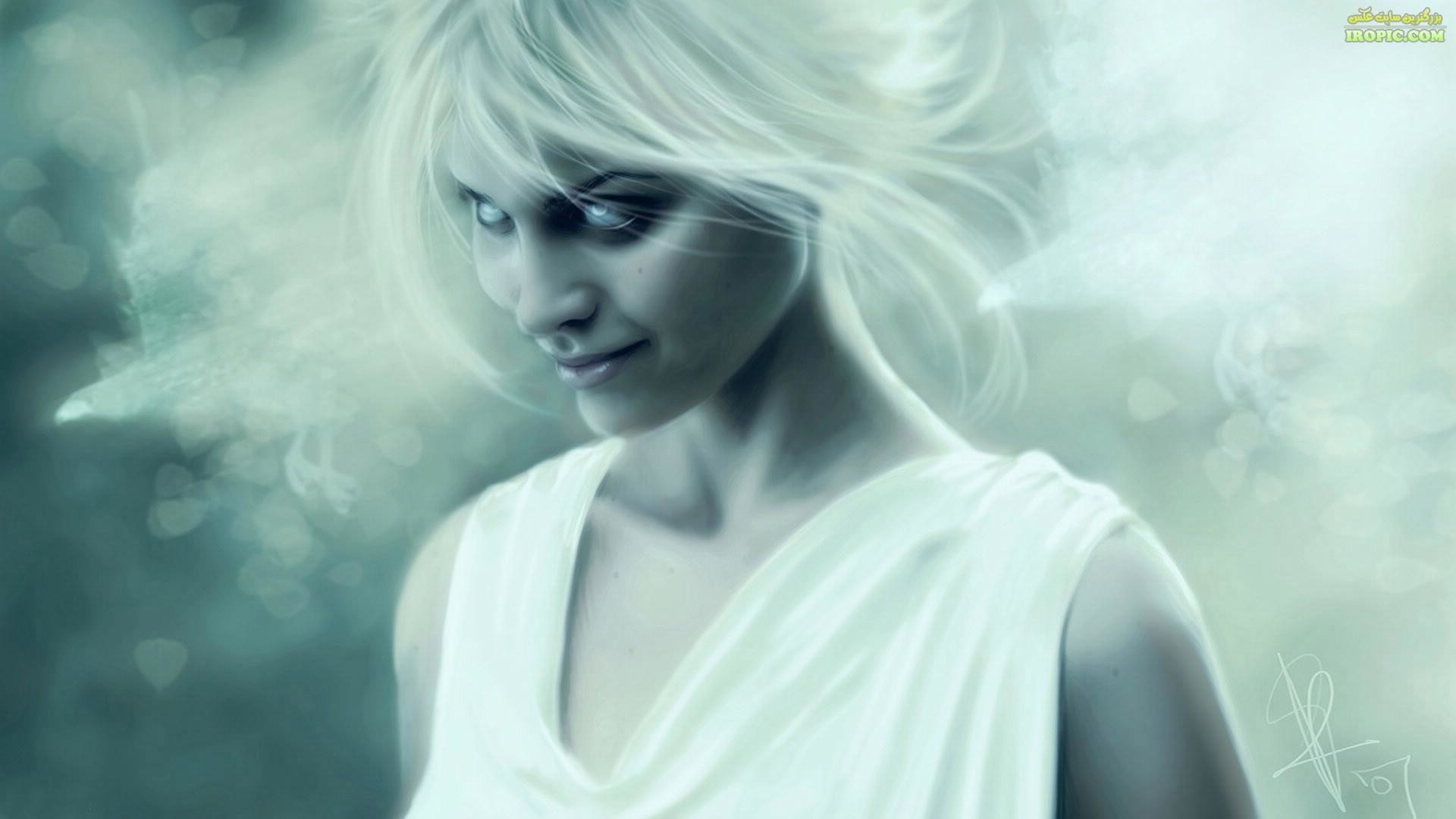 Donna, Capelli bianchi, Ritratto, Fantasy, 1920x1080, immagine di sfondo