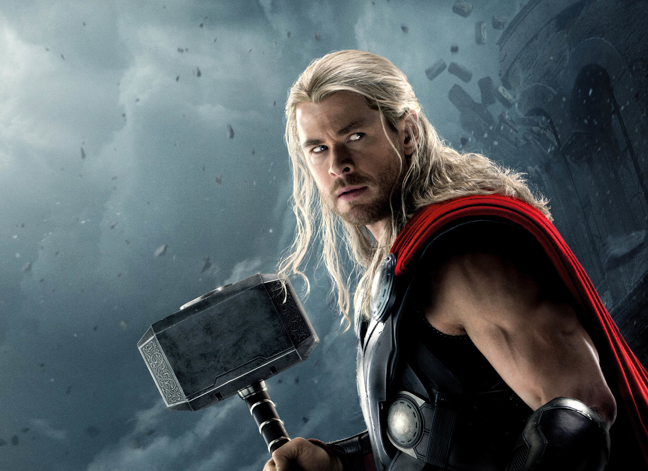 Thor, Chris Hemsworth, Avengers: Age of Ultron, Mjolnir, Marvel, sfondo desktop Full HD