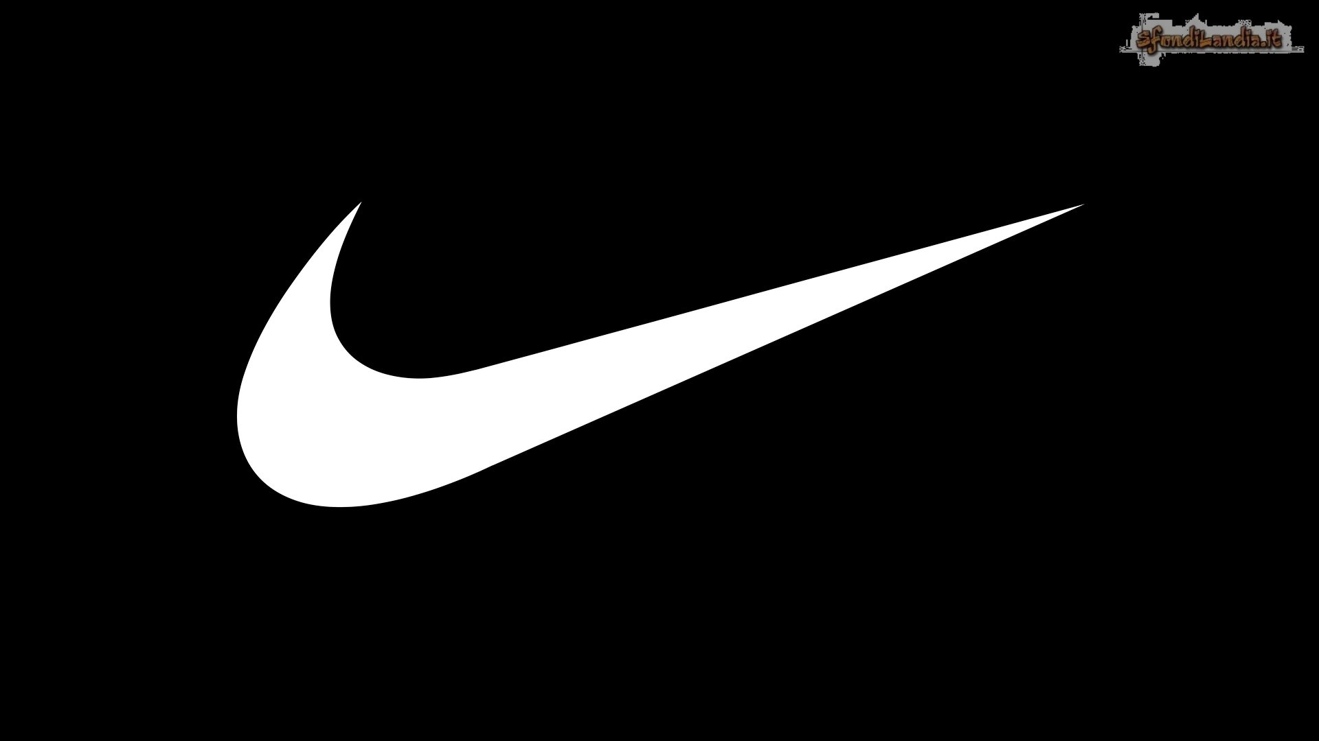 Nike Swoosh, Nike, Logo, Sfondo nero, Full HD, wallpaper per portatile
