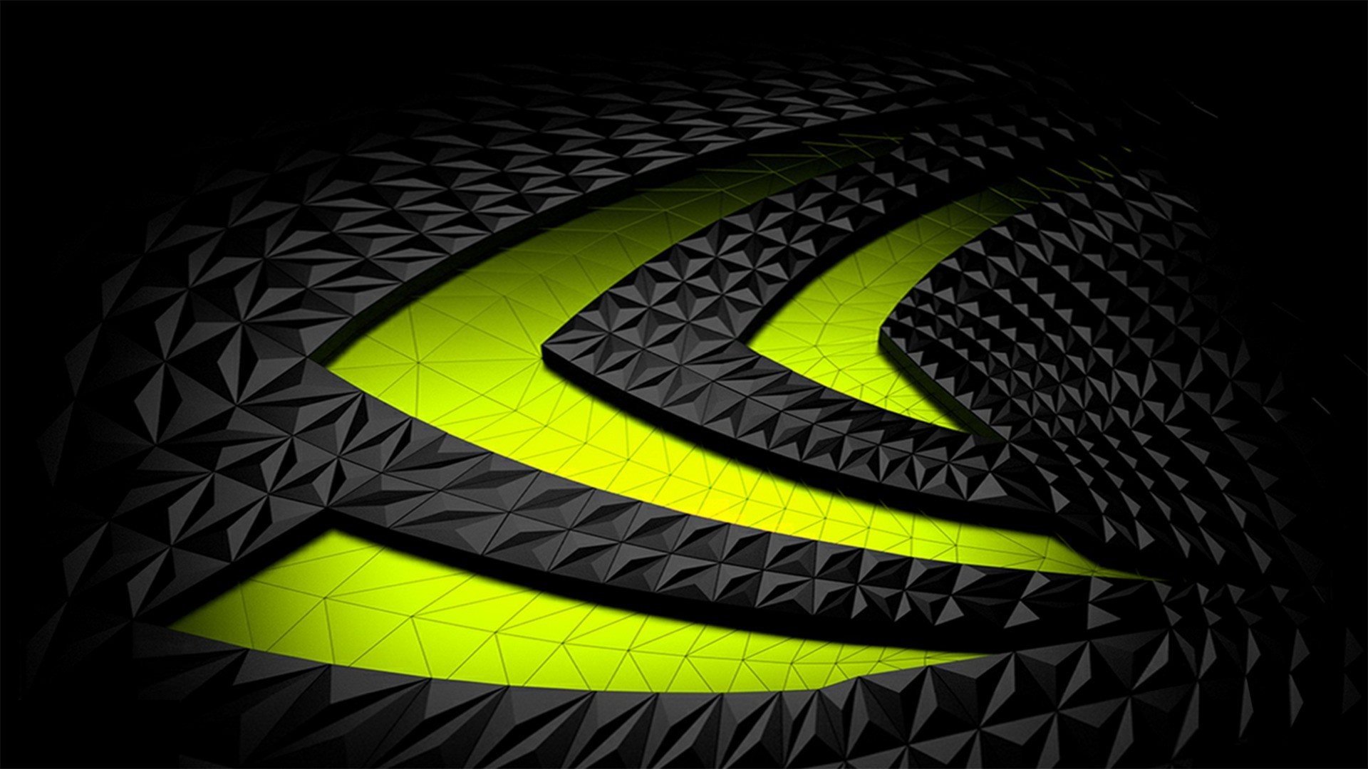 Logo Nvidia, Nvidia, Arte 3D, Verde lime, Full HD, sfondo per PC